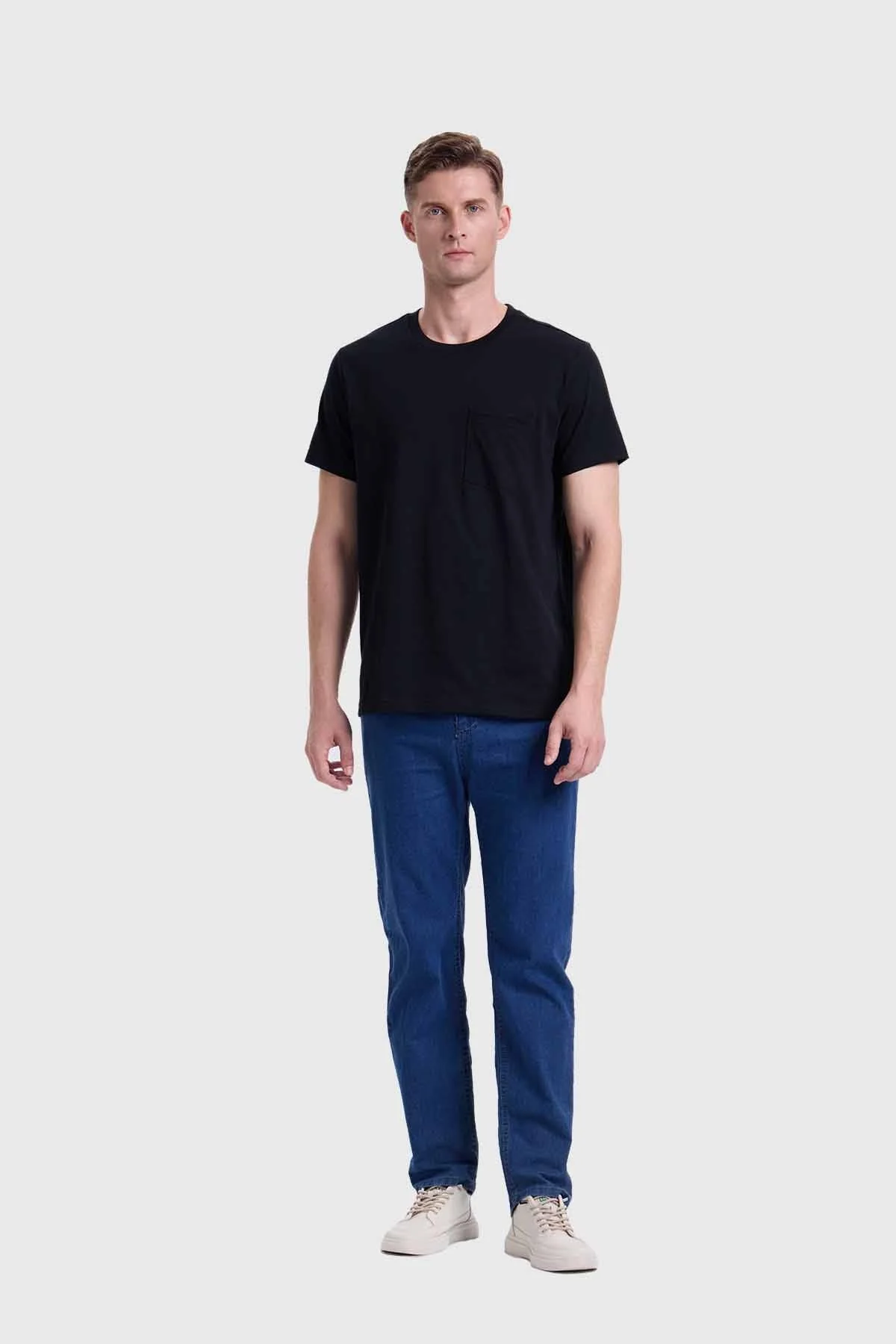 Polera Hombre Básica Con Bolsillo Negro - Image 4