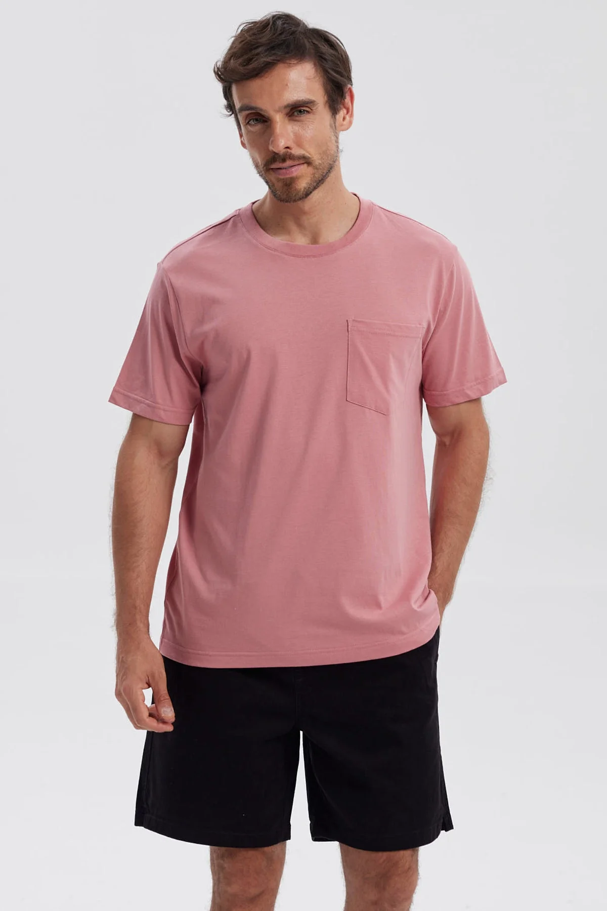 Polera Hombre Básica Con Bolsillo Sandía