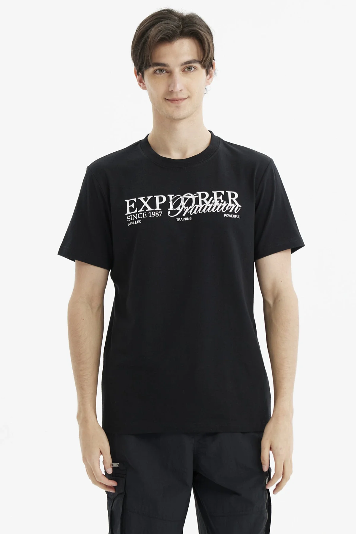 Polera Hombre Basket Negro