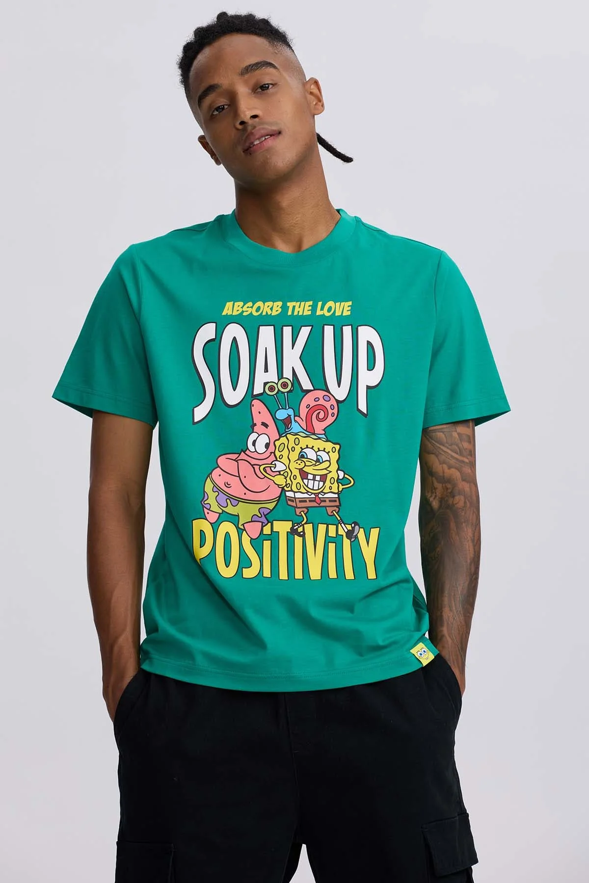 Polera Hombre Bob Esponja Verde - Image 2
