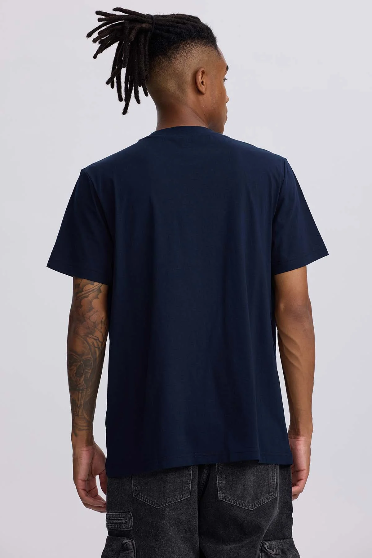 Polera Hombre Bolsillo Contraste Azul - Image 3