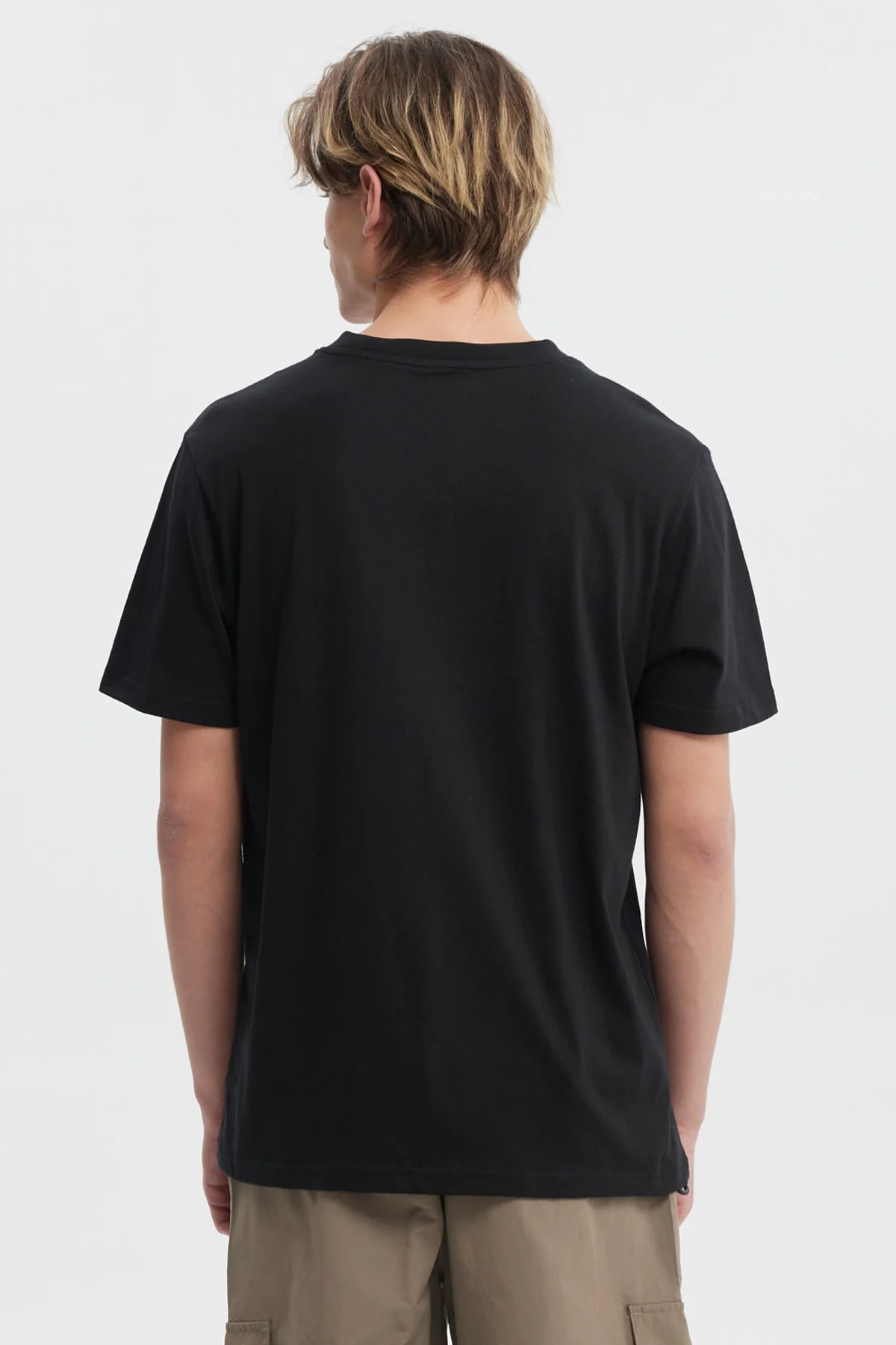 Polera Hombre College Print Negro - Image 3