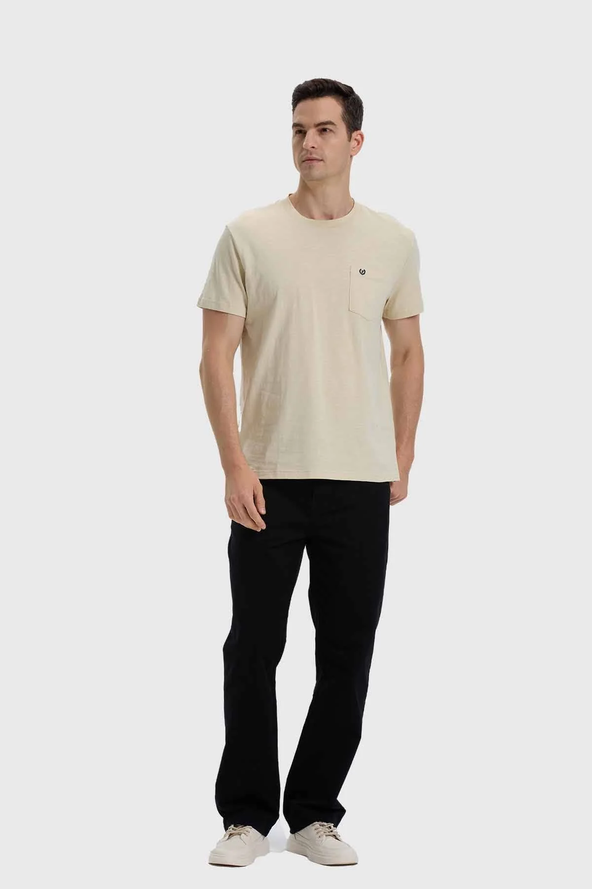 Polera Hombre Con Bolsillo Beige - Image 4
