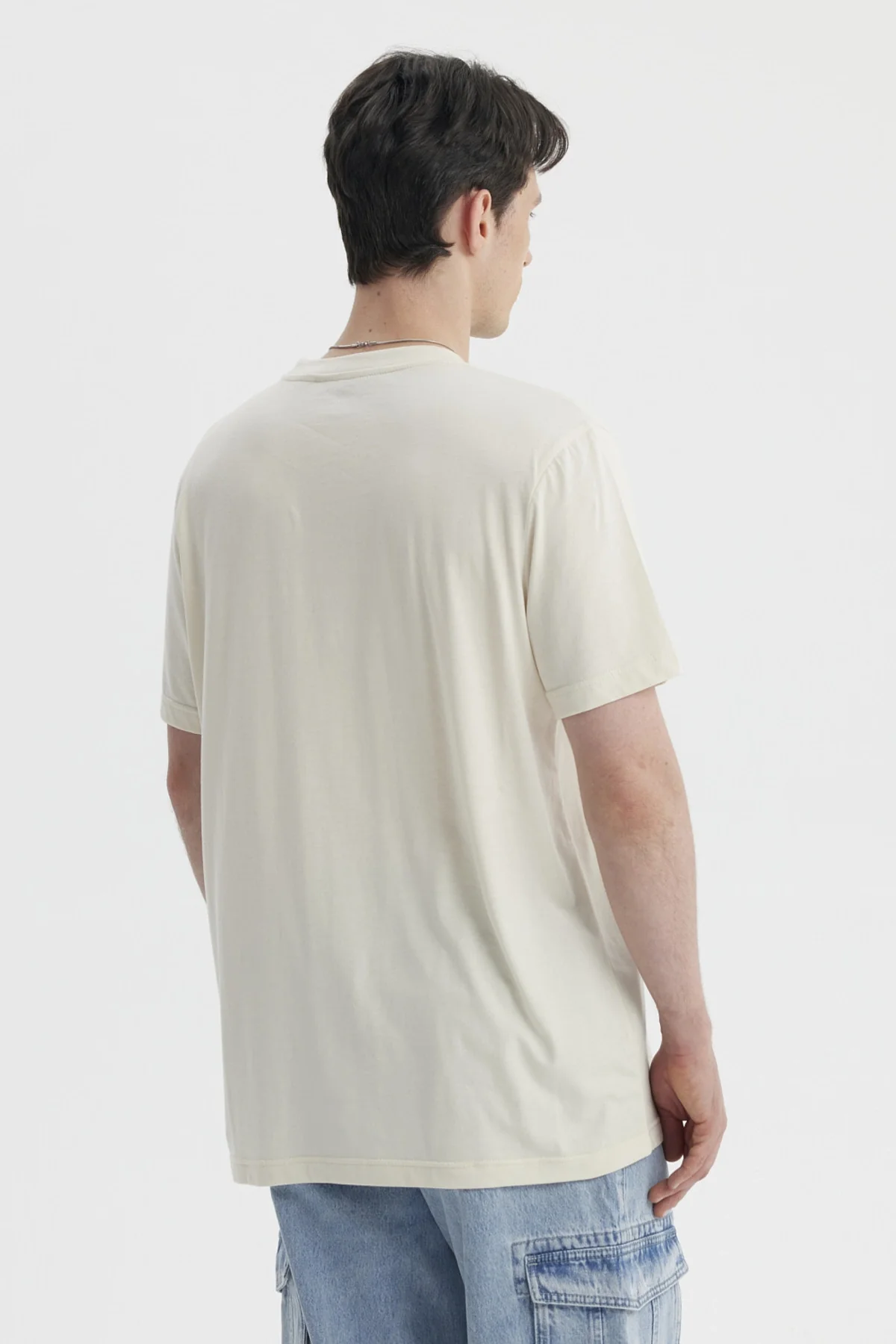 Polera Hombre Con Bolsillo Print Beige Claro - Image 3