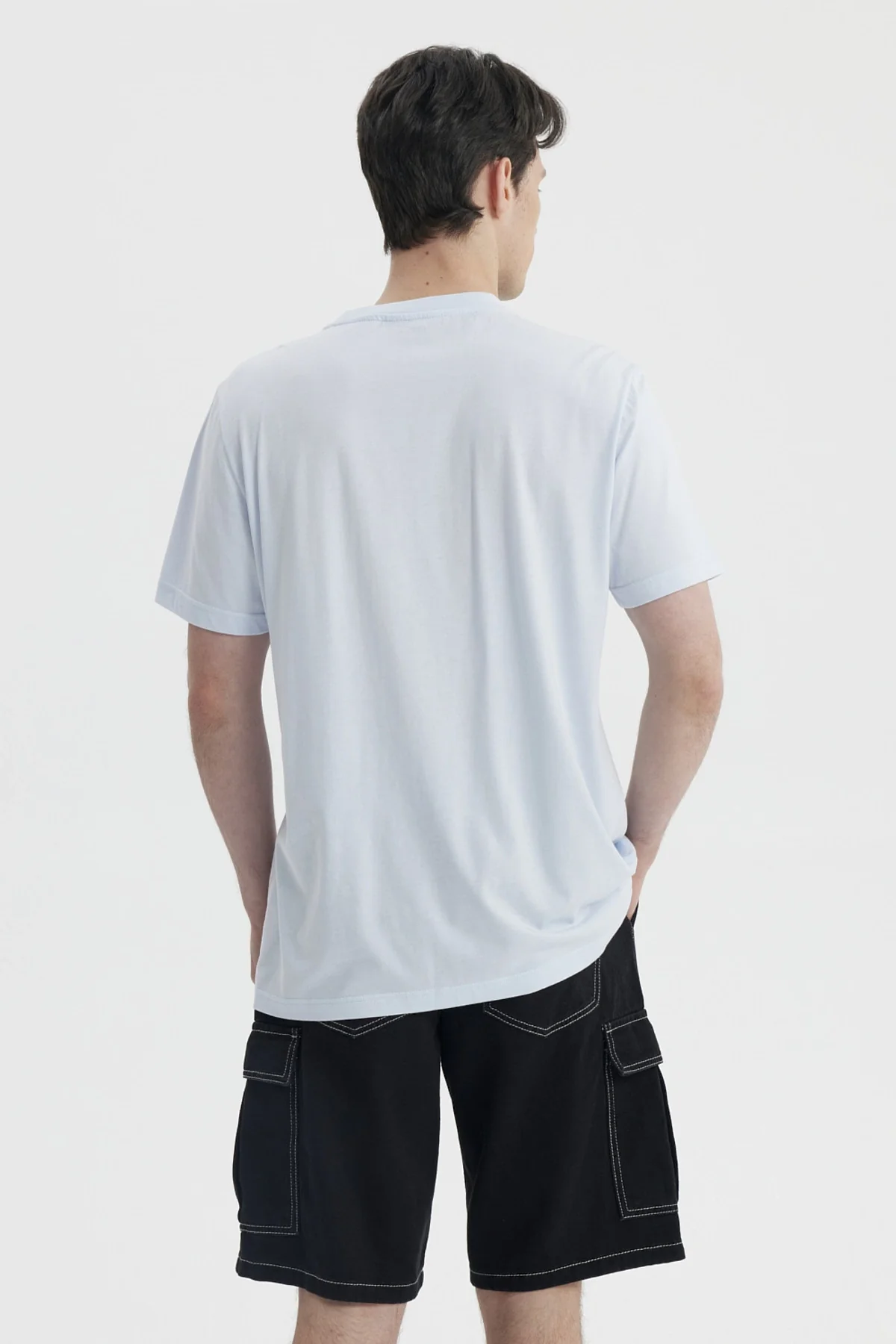 Polera Hombre Con Bolsillo Print Celeste Claro - Image 3