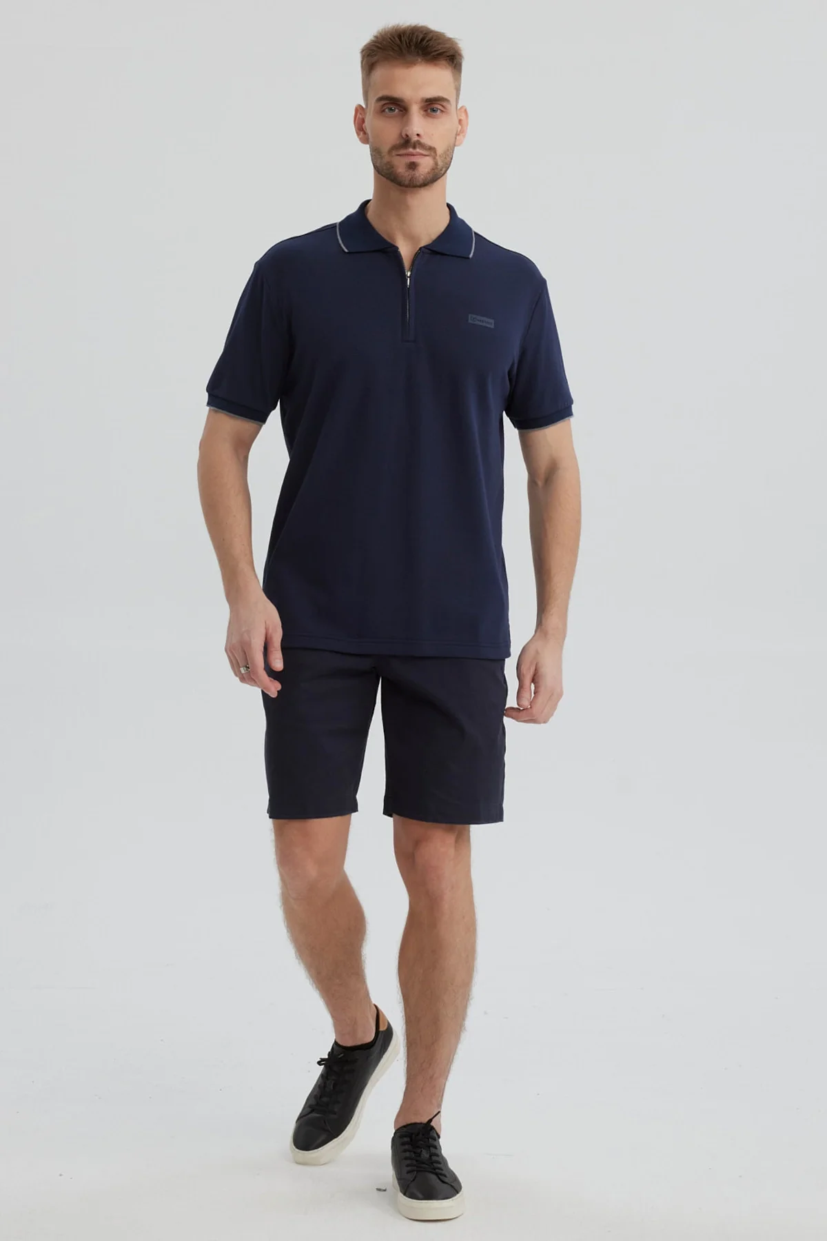 Polera Hombre Con Cierre Azul Marino - Image 4