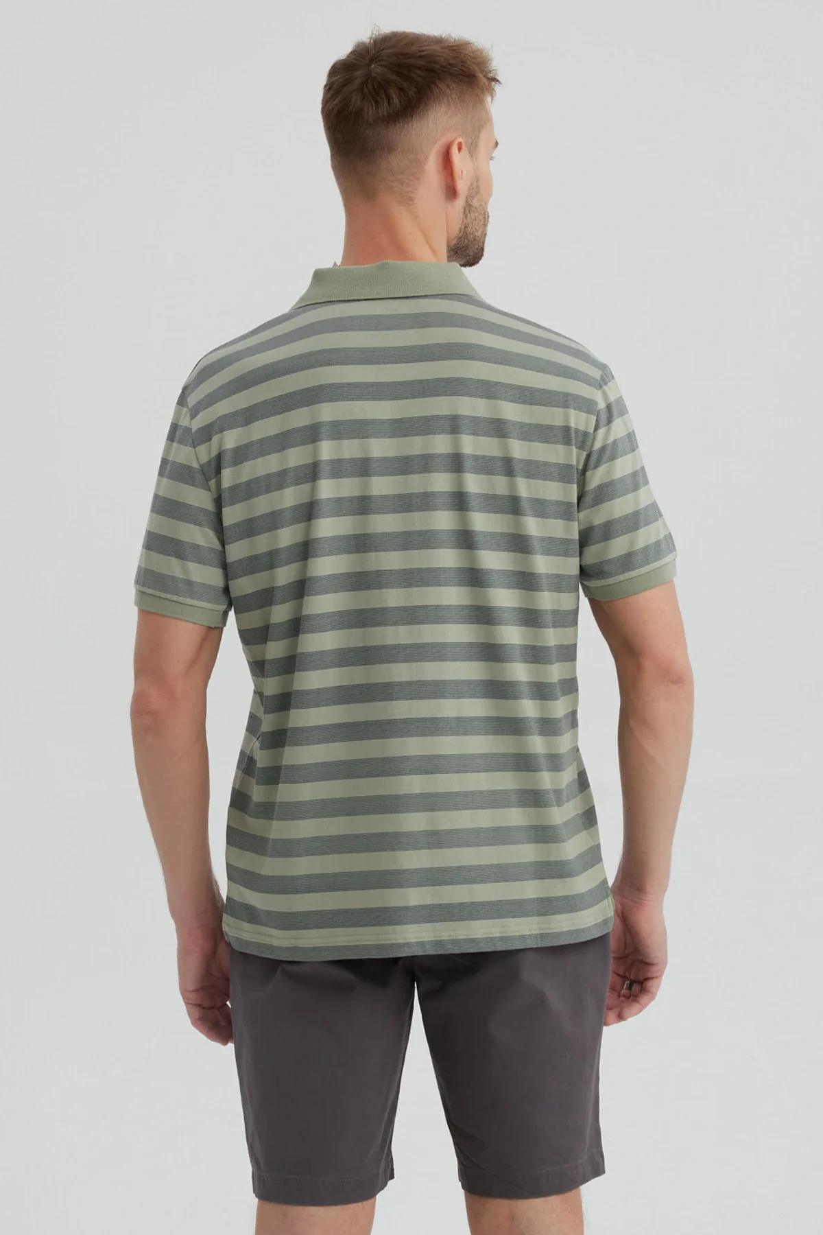 Polera Hombre Cuello Camisero Verde - Image 3