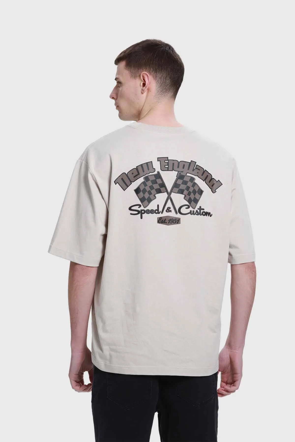 Polera Hombre Doble Print Beigev - Image 2