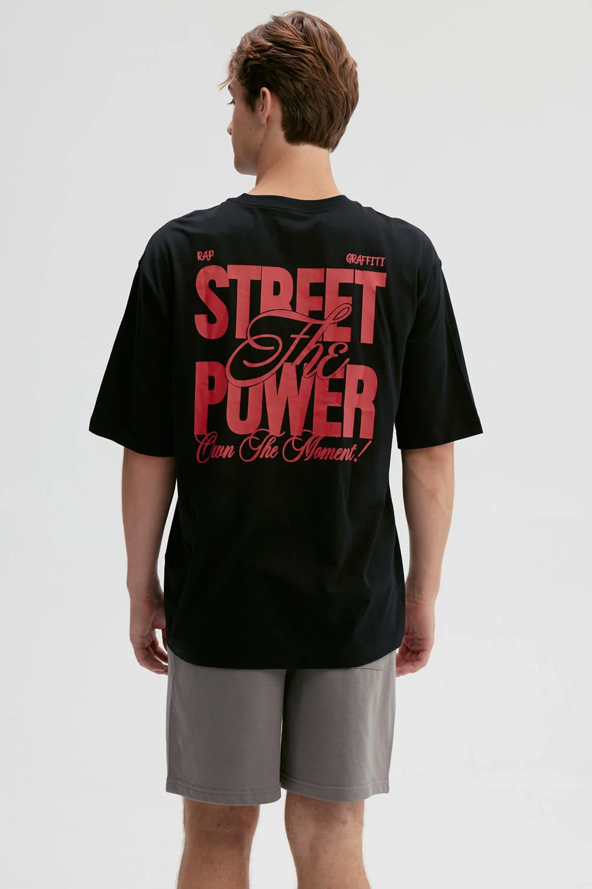 Polera Hombre Doble Print Negro - Image 2