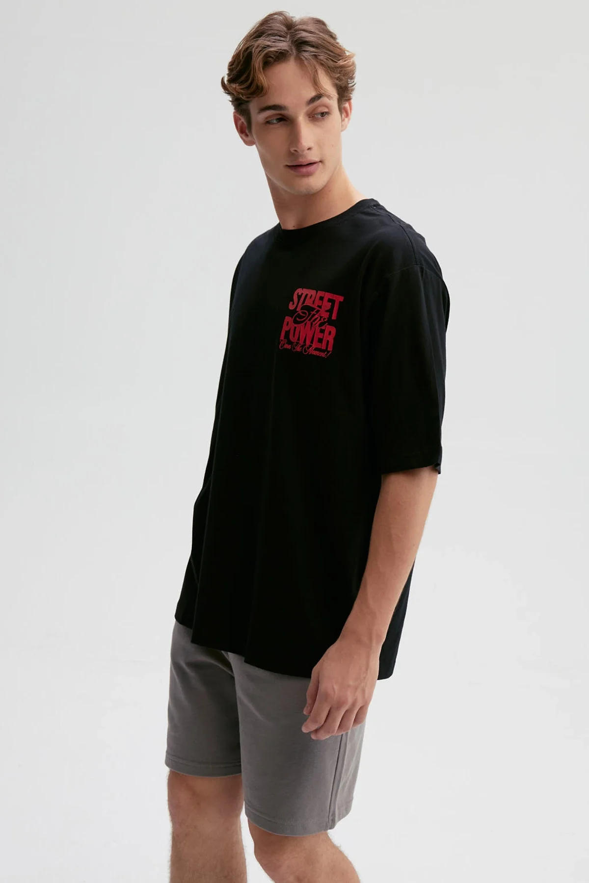 Polera Hombre Doble Print Negro - Image 3