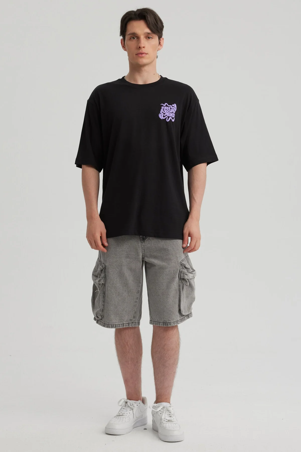 Polera Hombre Doble Print Negro - Image 4