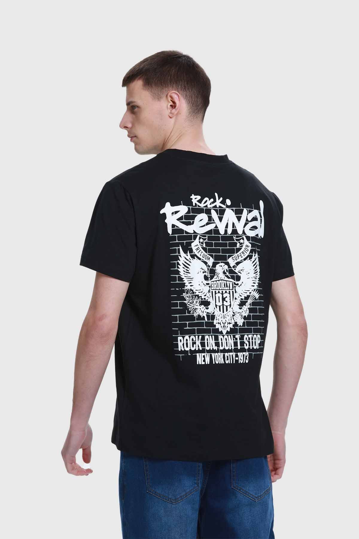 Polera Hombre Doble Print Negro - Image 3