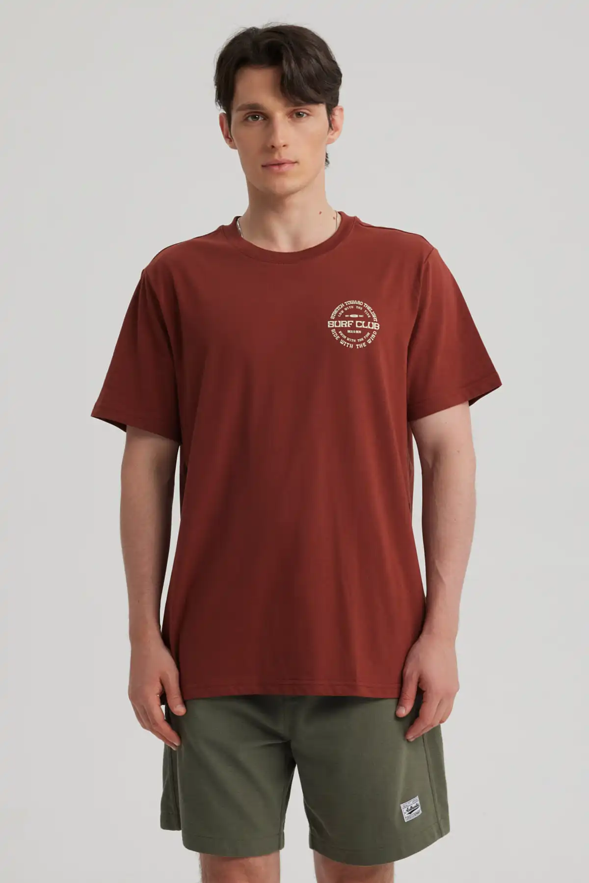 Polera Hombre Doble Print Ocre - Image 4