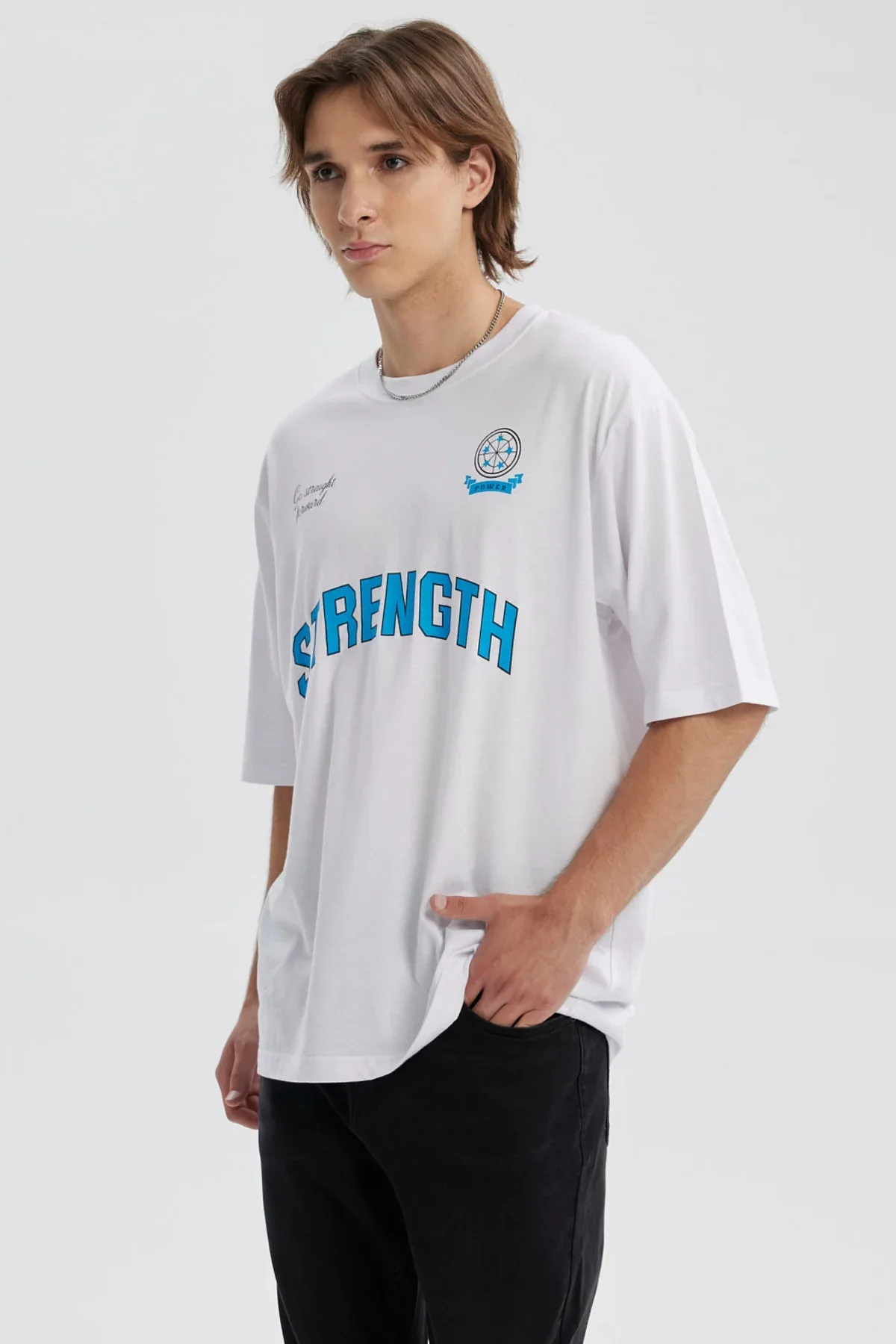 Polera Hombre Estampado Blanco - Image 2