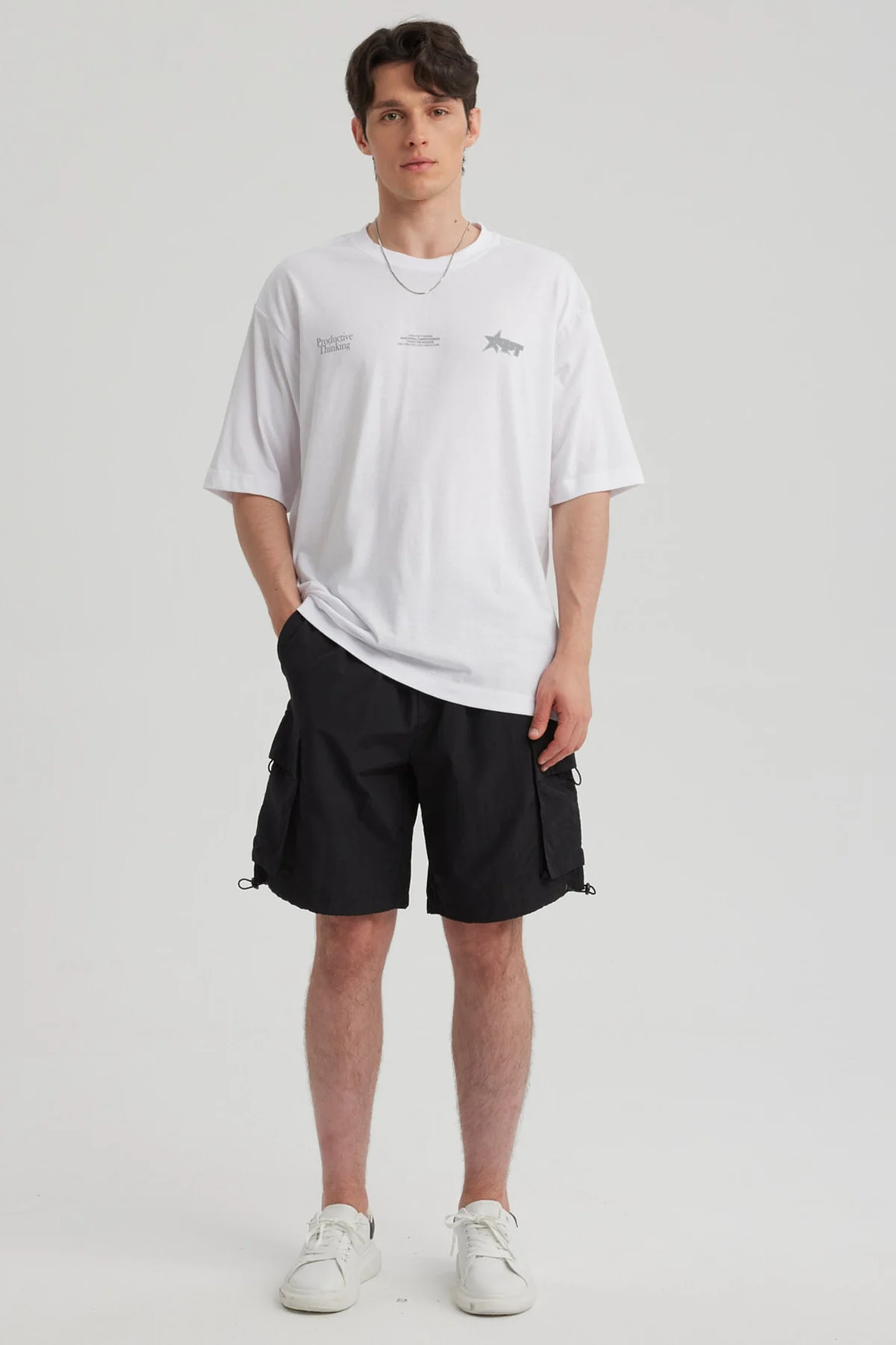 Polera Hombre Estampado Blanco - Image 4