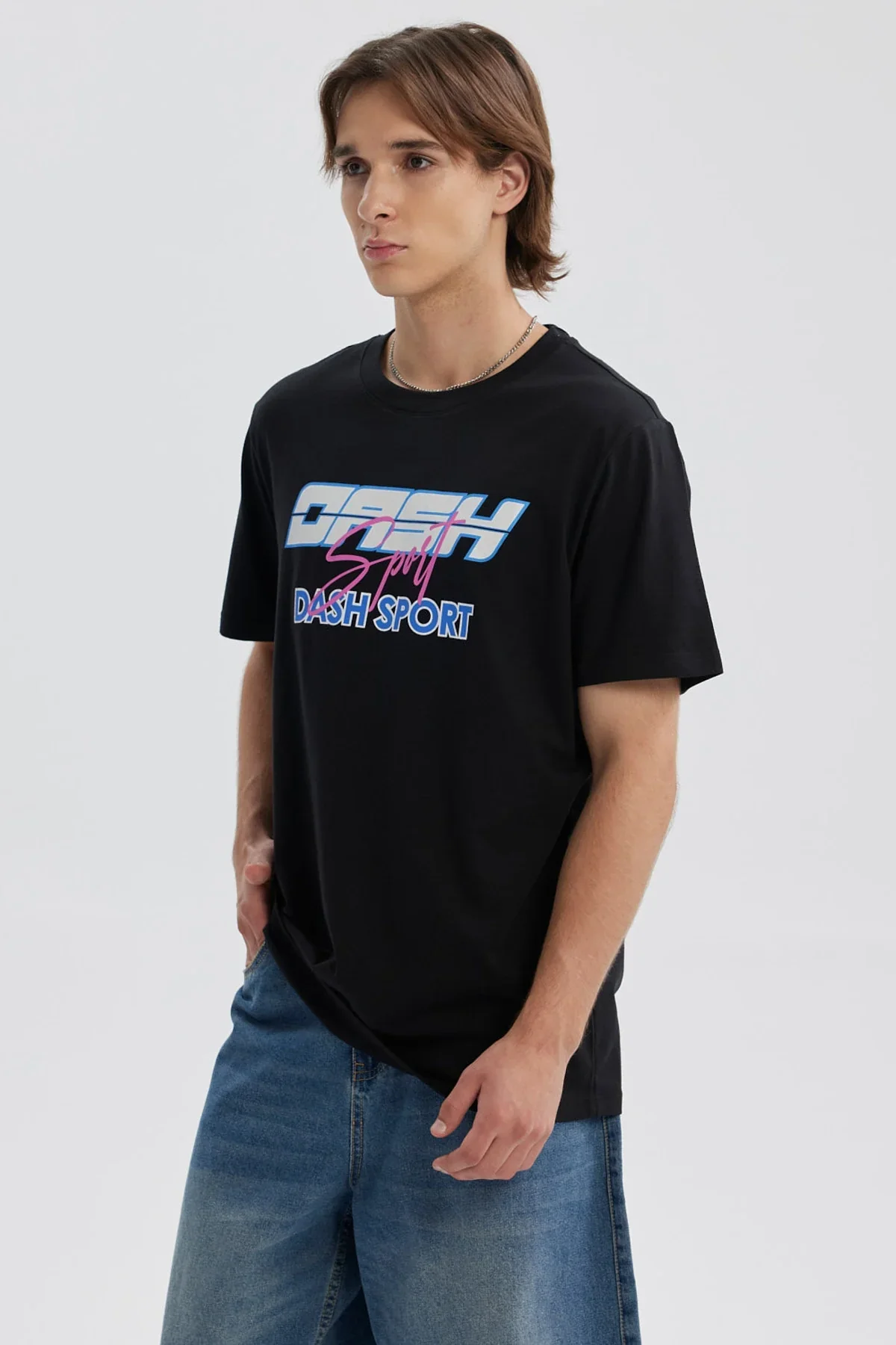 Polera Hombre Estampado Negro - Image 2