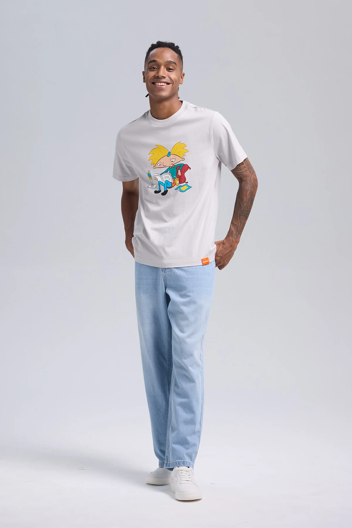 Polera Hombre Hey Arnold Gris - Image 4