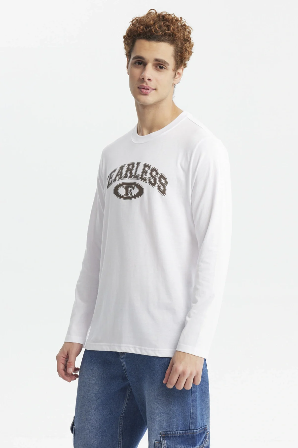 Polera Hombre Larga Con Print Blanco - Image 2