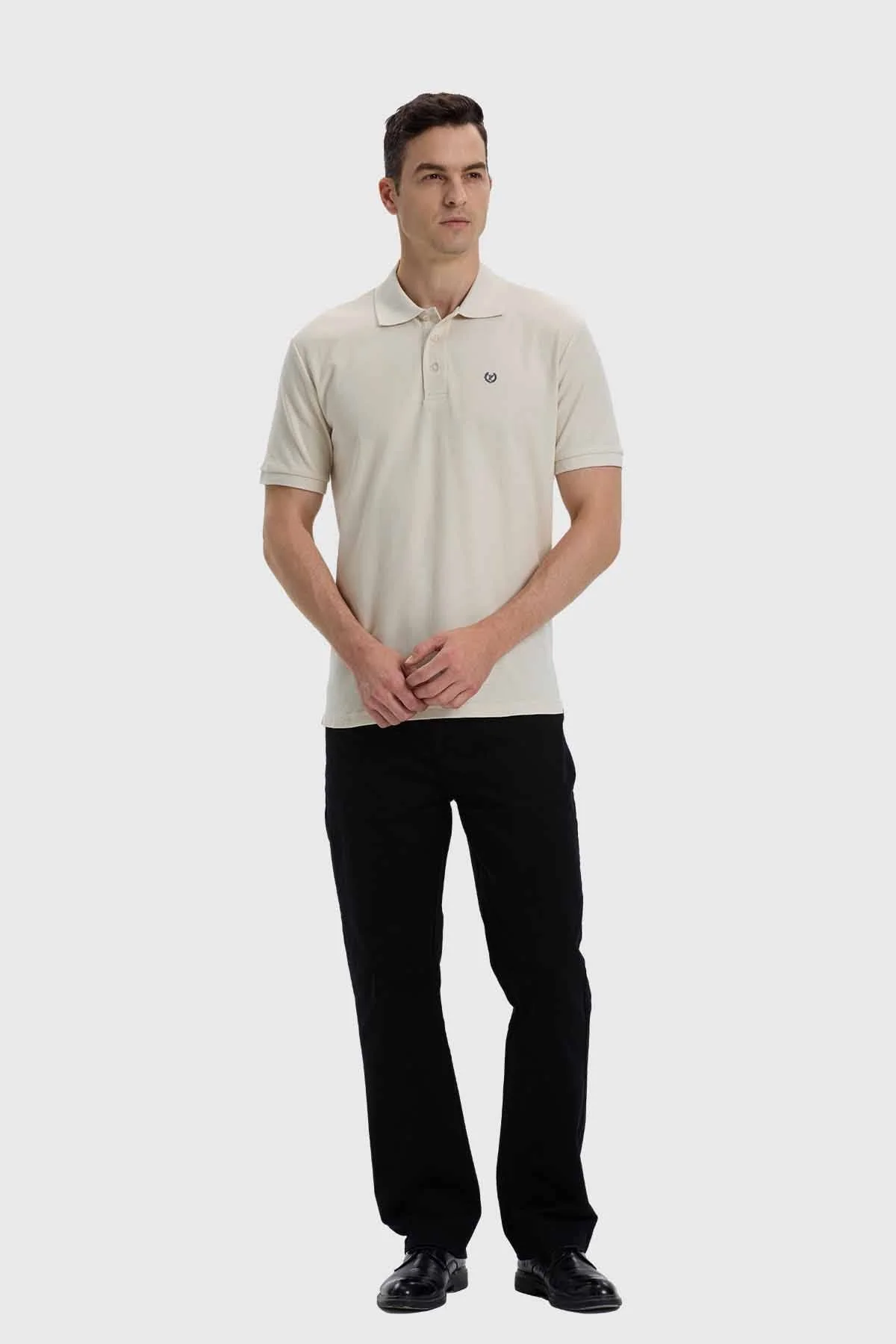 Polera Hombre Con Logo Beige - Image 4