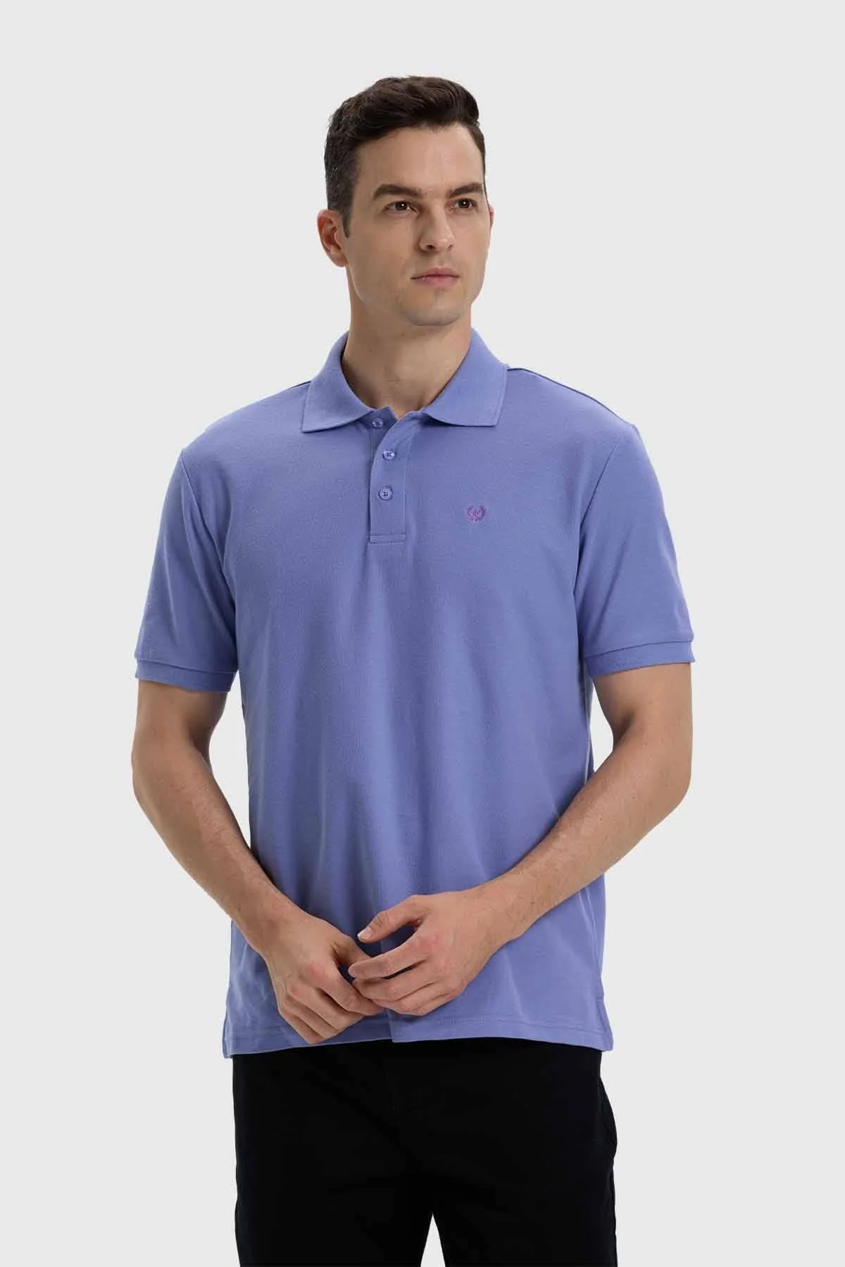 Polera Hombre Con Logo Lavanda