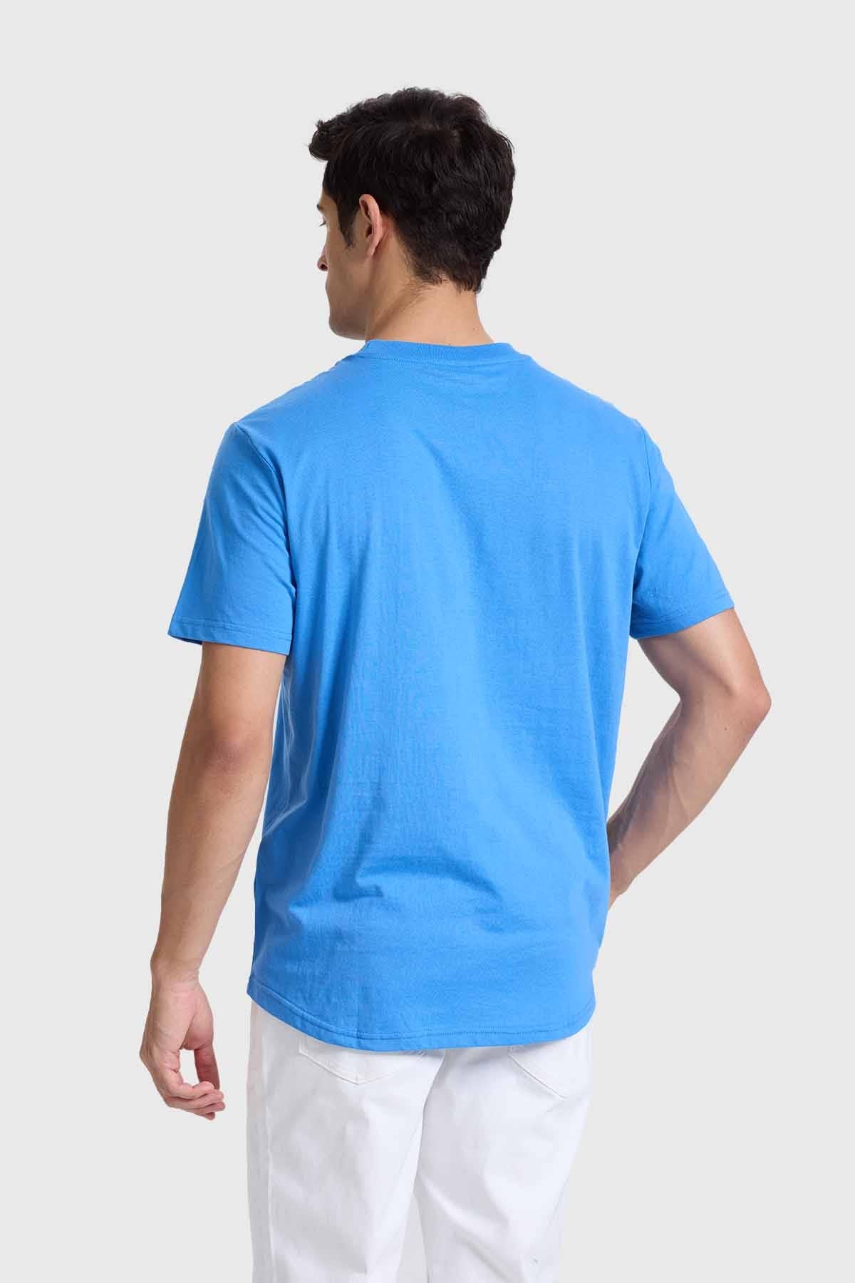 Polera Hombre Long Fit Básica Azul - Image 2