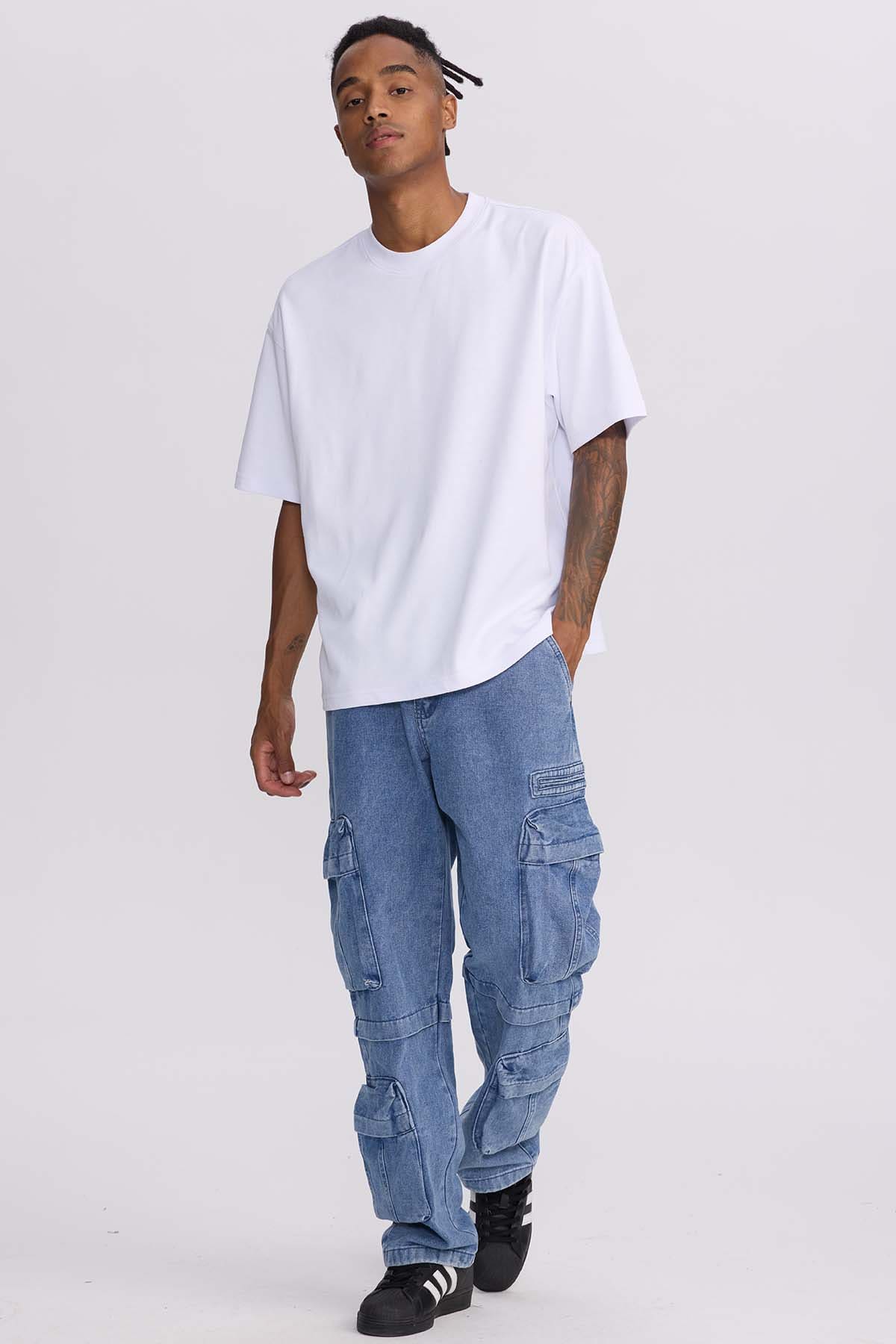 Polera Hombre Loose Fit Blanco - Image 4