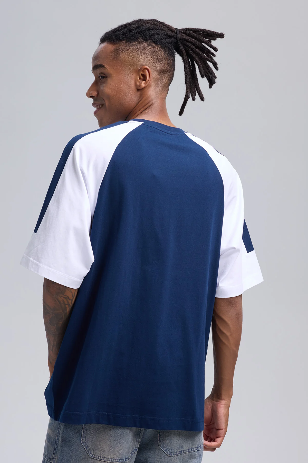 Polera Hombre Manga Contratono Azul Claro - Image 3