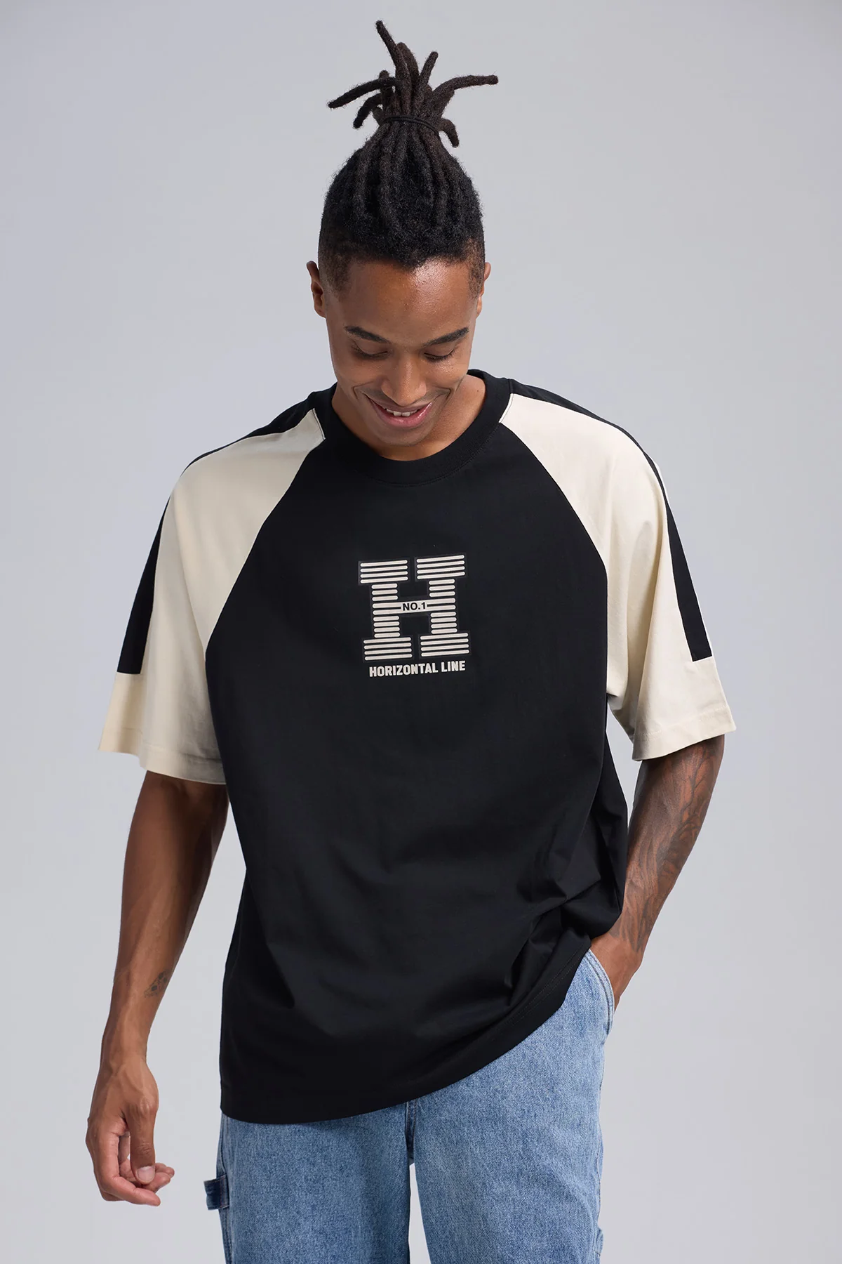 Polera Hombre Manga Contratono Negro - Image 2