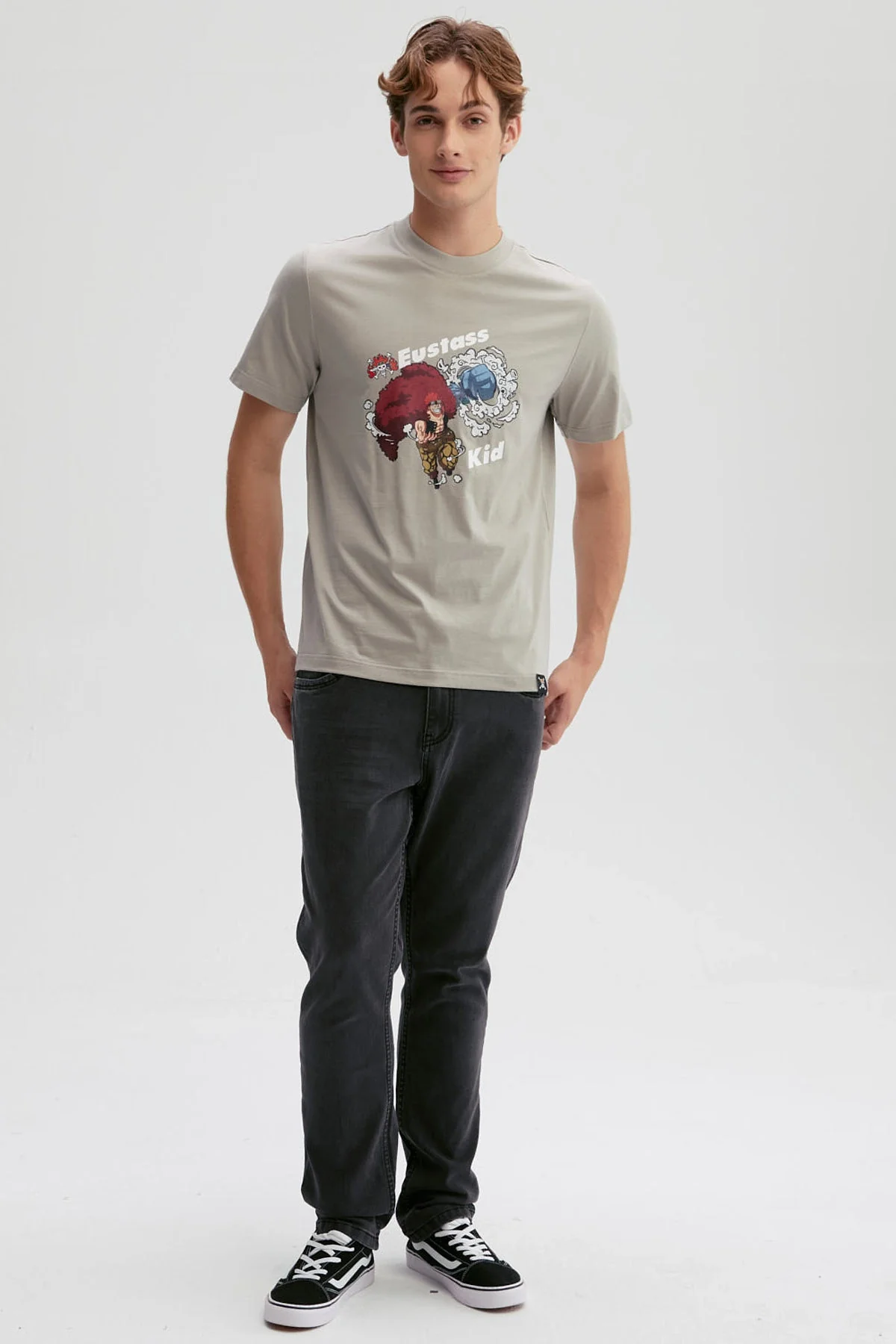 Polera Hombre One Piece Gris - Image 4