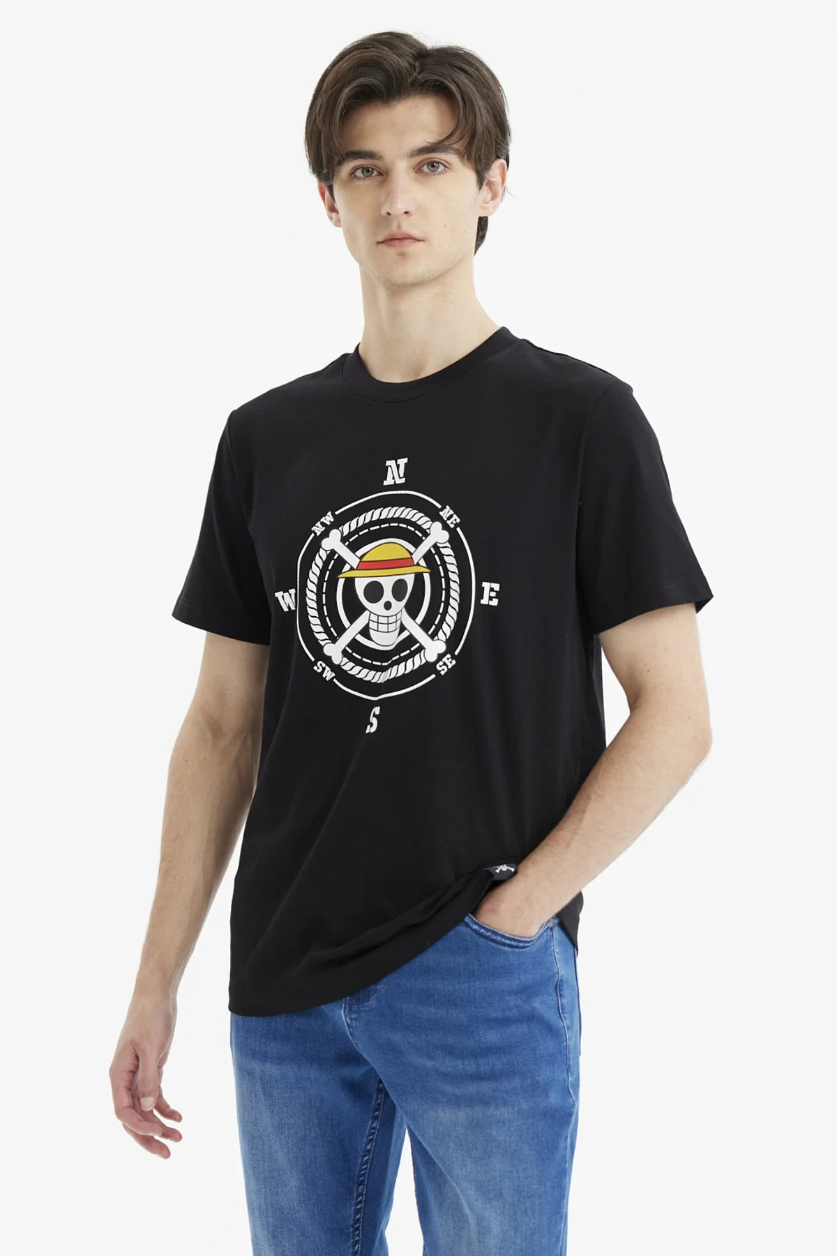 Polera Hombre One Piece Negro