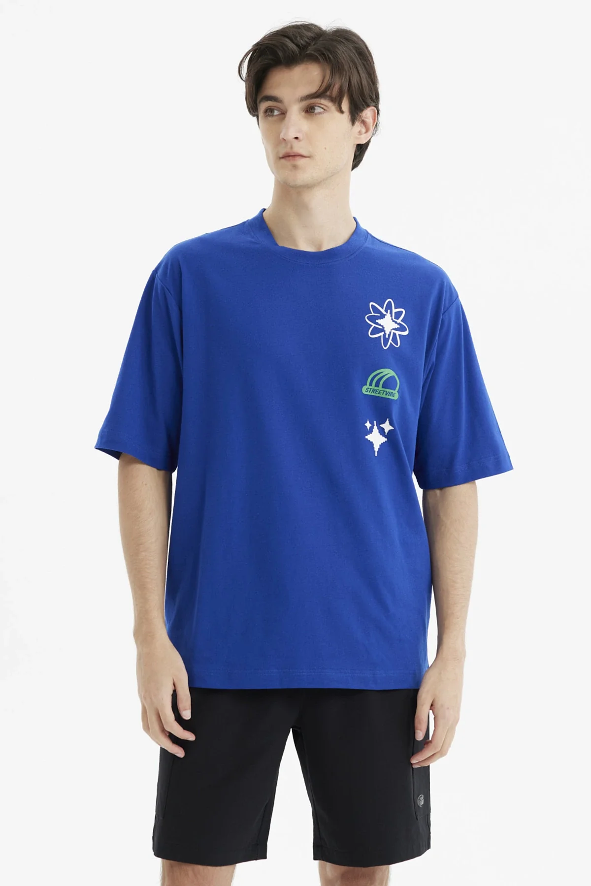 Polera Hombre Oversize Azul