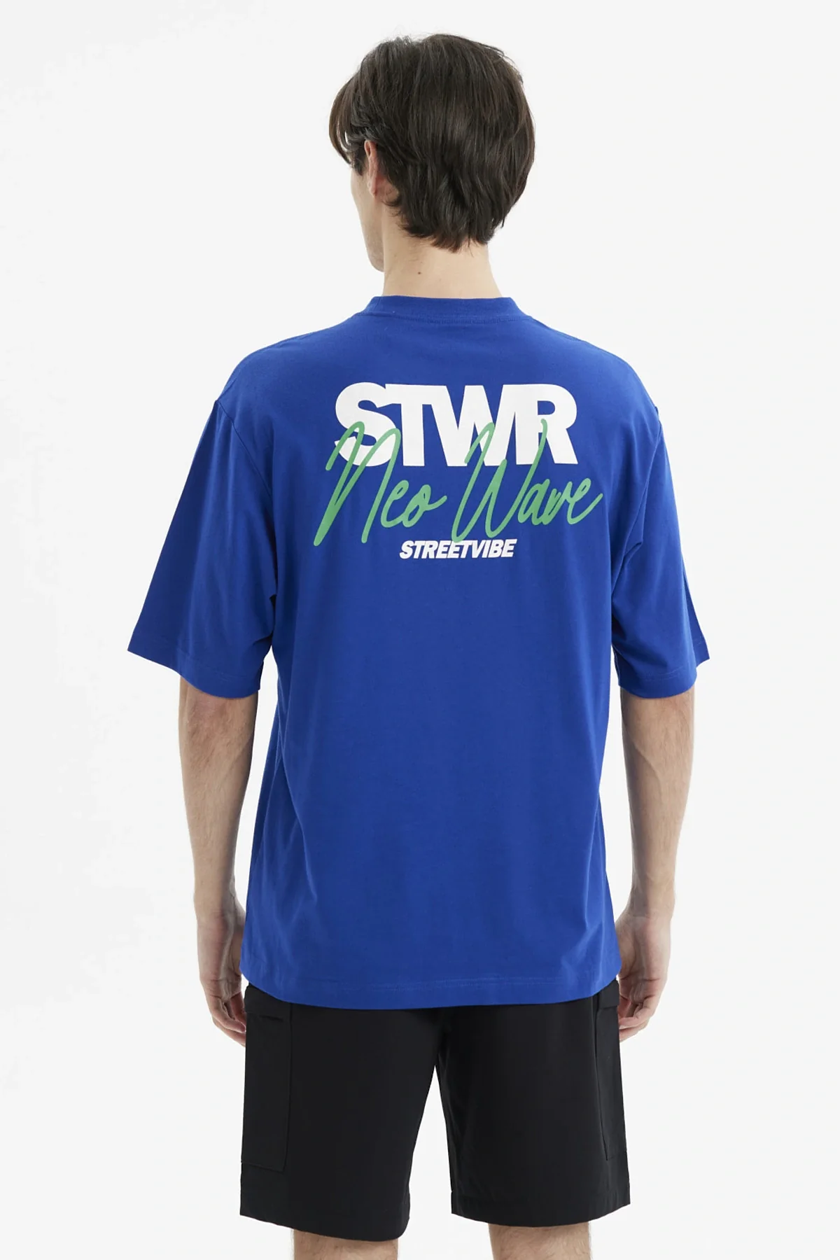 Polera Hombre Oversize Azul - Image 2