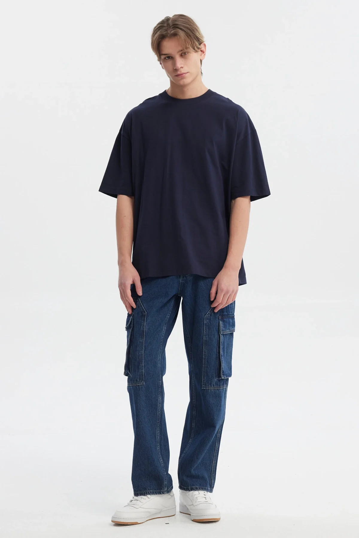 Polera Hombre Oversize Azul - Image 4