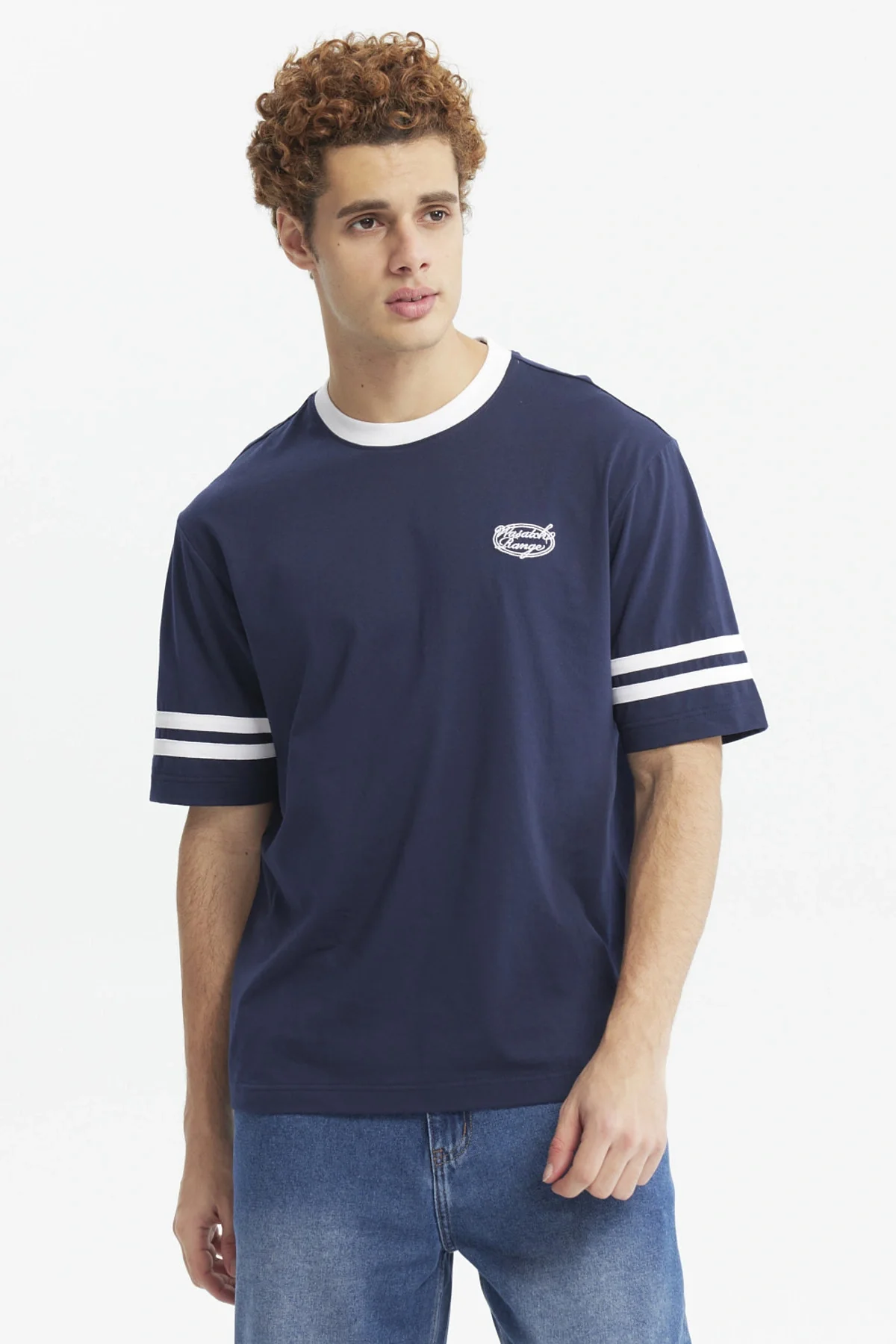 Polera Hombre Oversize Azul