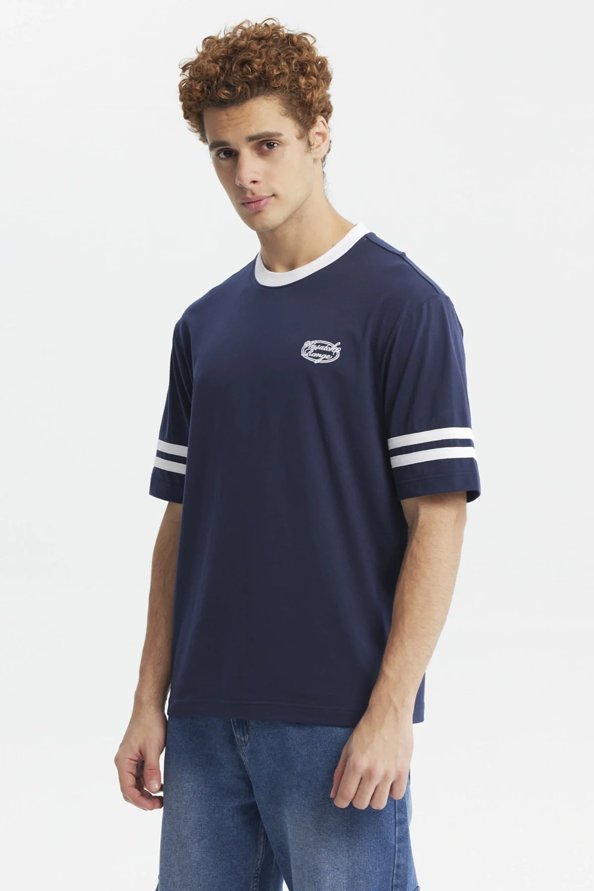 Polera Hombre Oversize Azul - Image 2