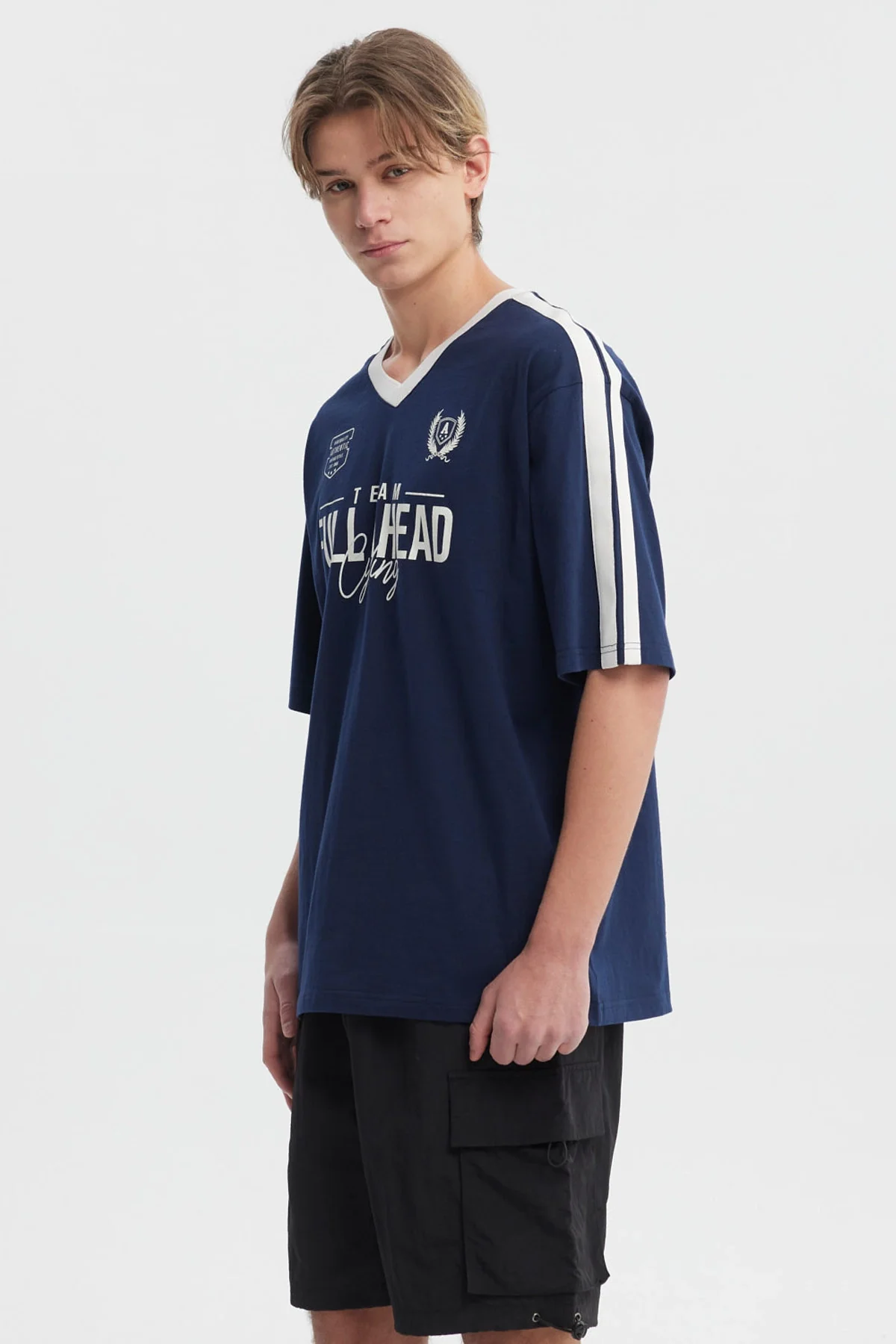Polera Hombre Oversize Azul - Image 2
