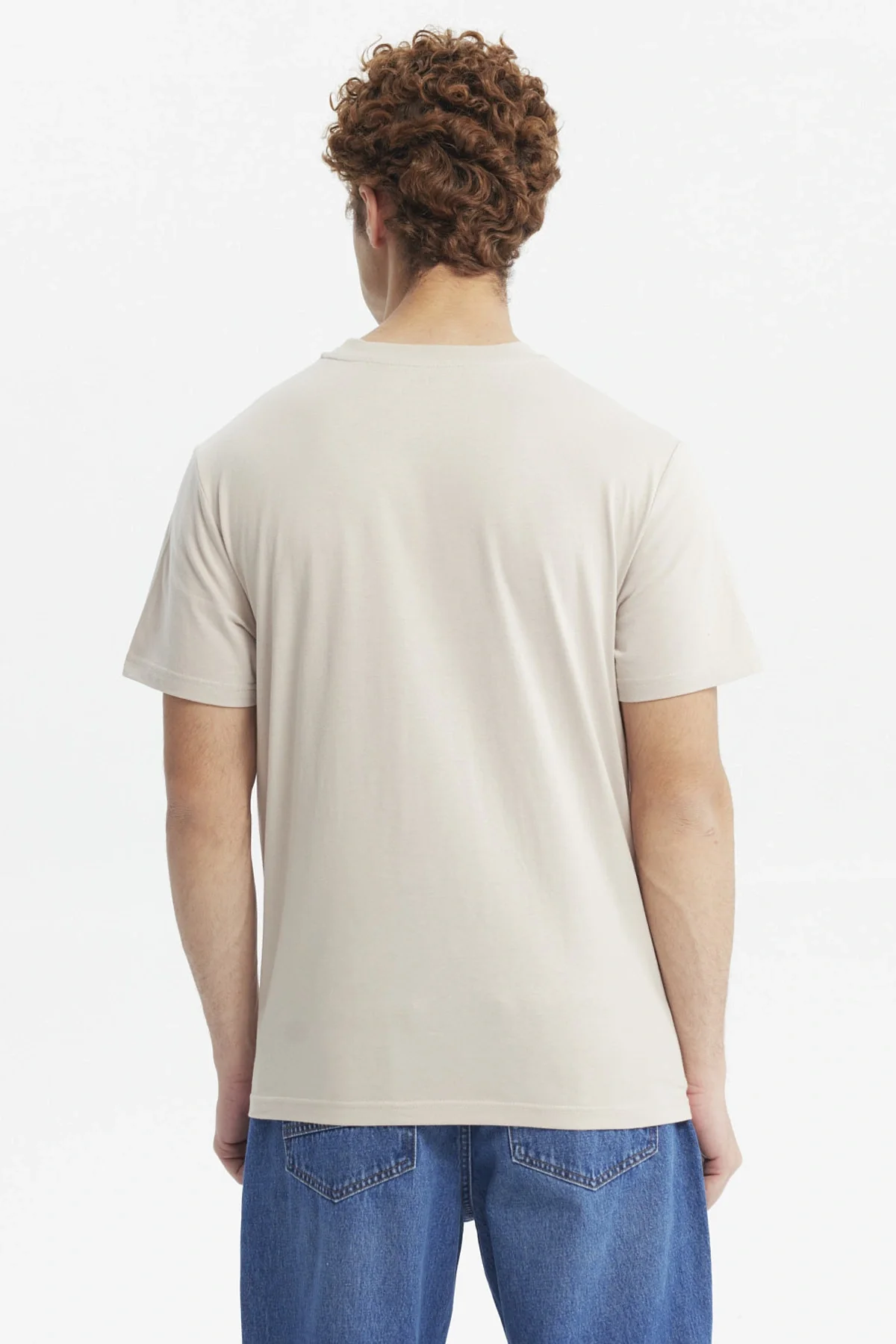 Polera Hombre Oversize Beige - Image 3
