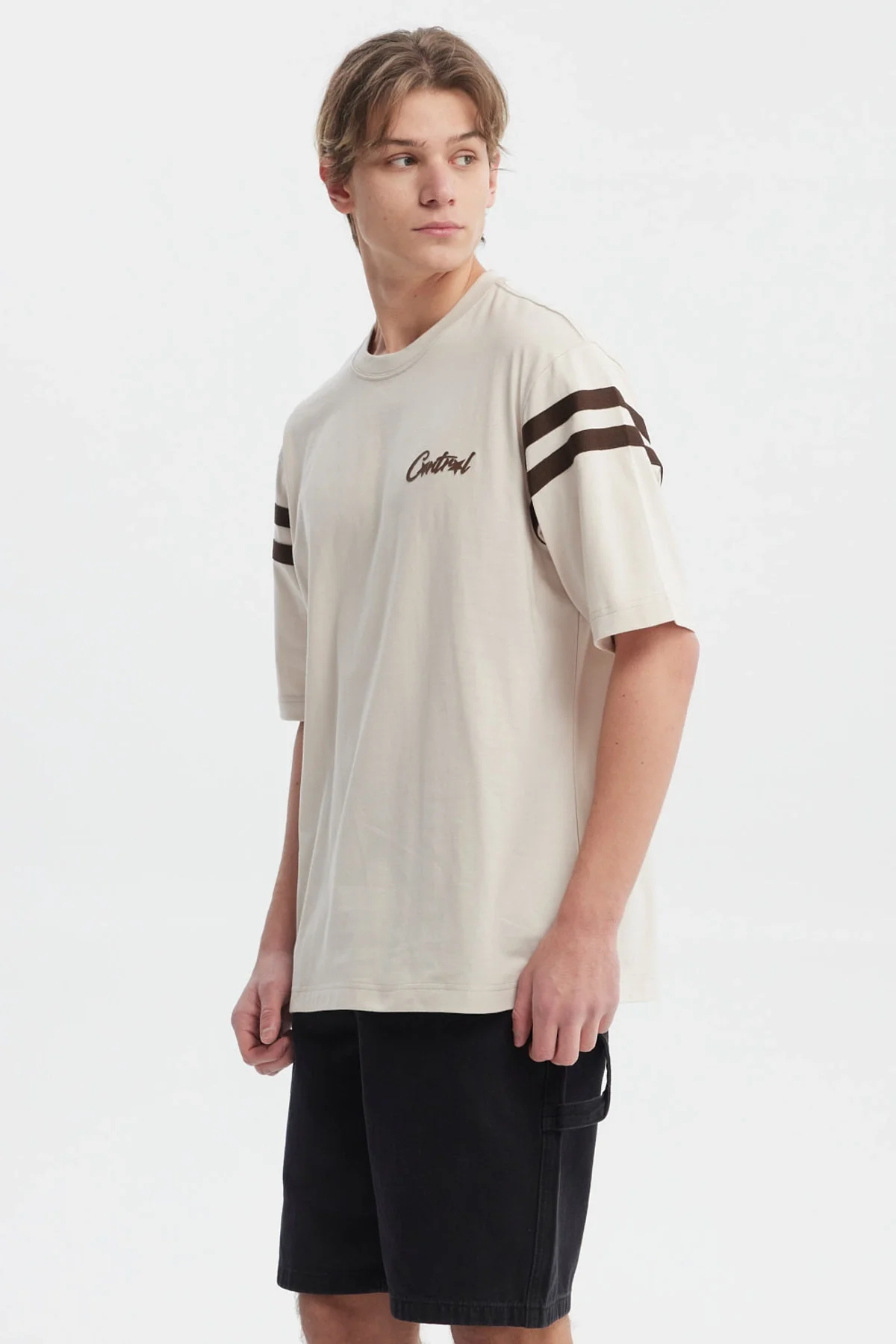 Polera Hombre Oversize Beige - Image 2