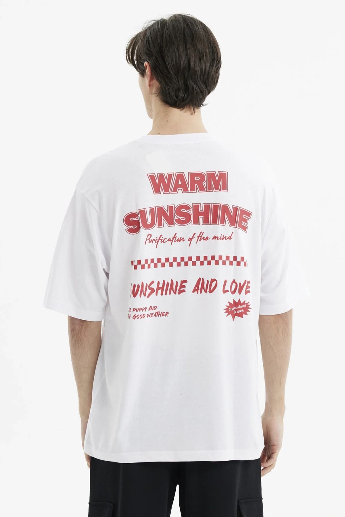 Polera Hombre Oversize Blanco - Image 2