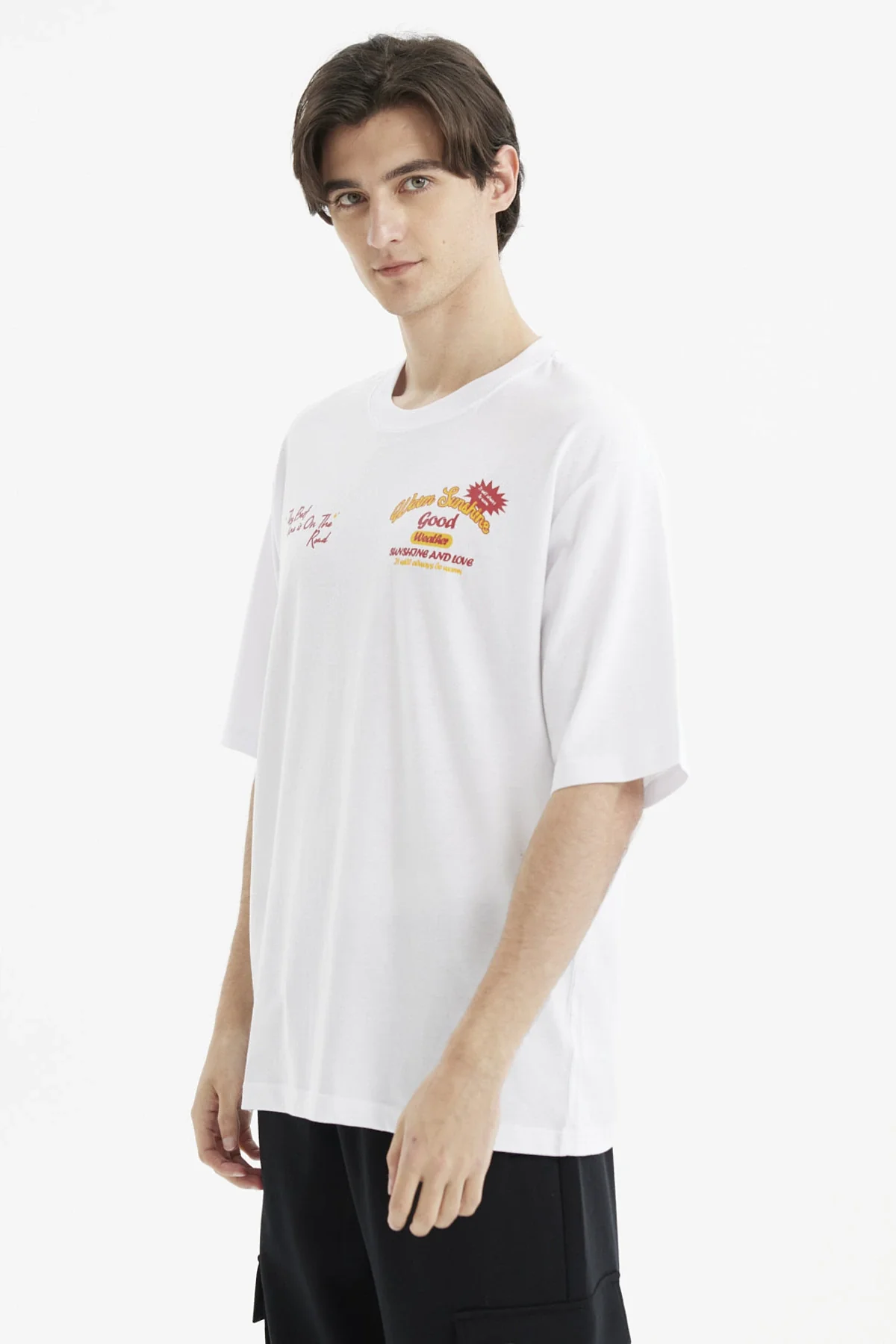 Polera Hombre Oversize Blanco - Image 3