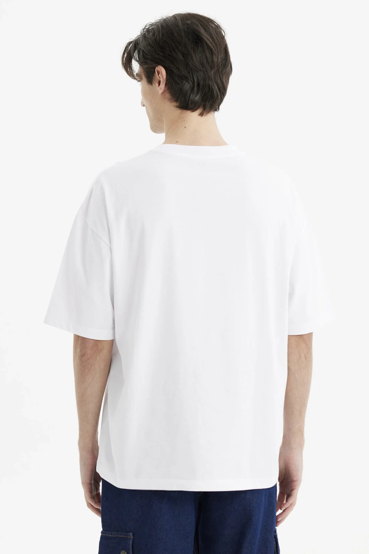Polera Hombre Oversize Blanco - Image 3