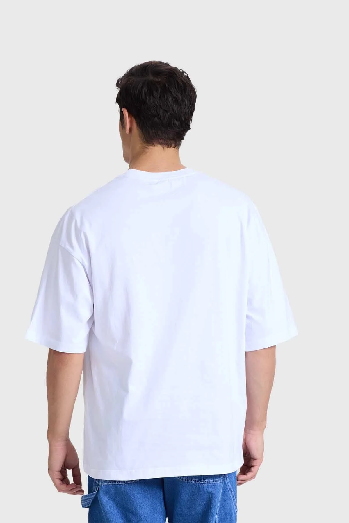 Polera Hombre Oversize Blanco - Image 3