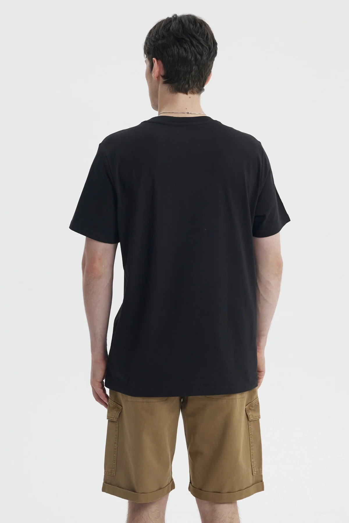 Polera Hombre Oversize Bordado Negro - Image 3