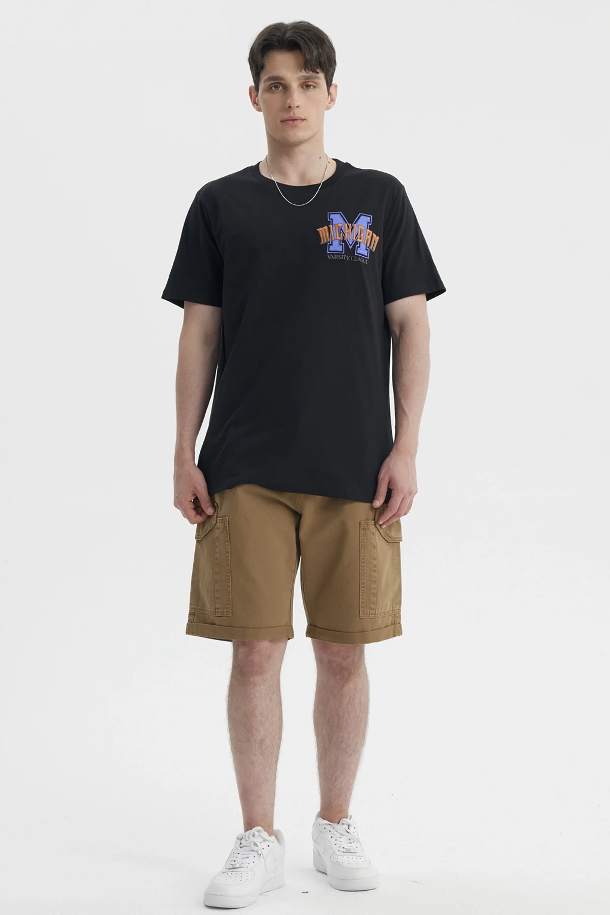 Polera Hombre Oversize Bordado Negro - Image 4