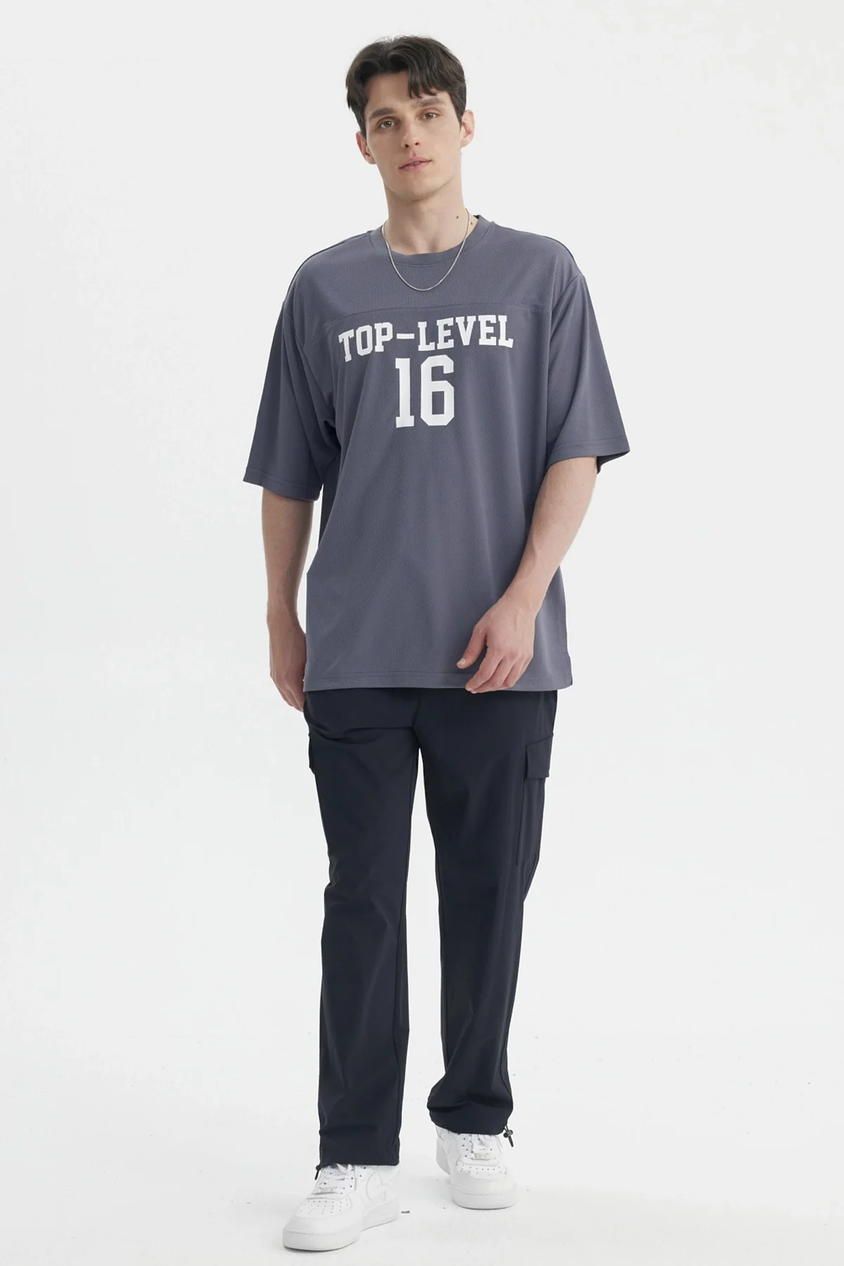 Polera Hombre Oversize Gris - Image 4
