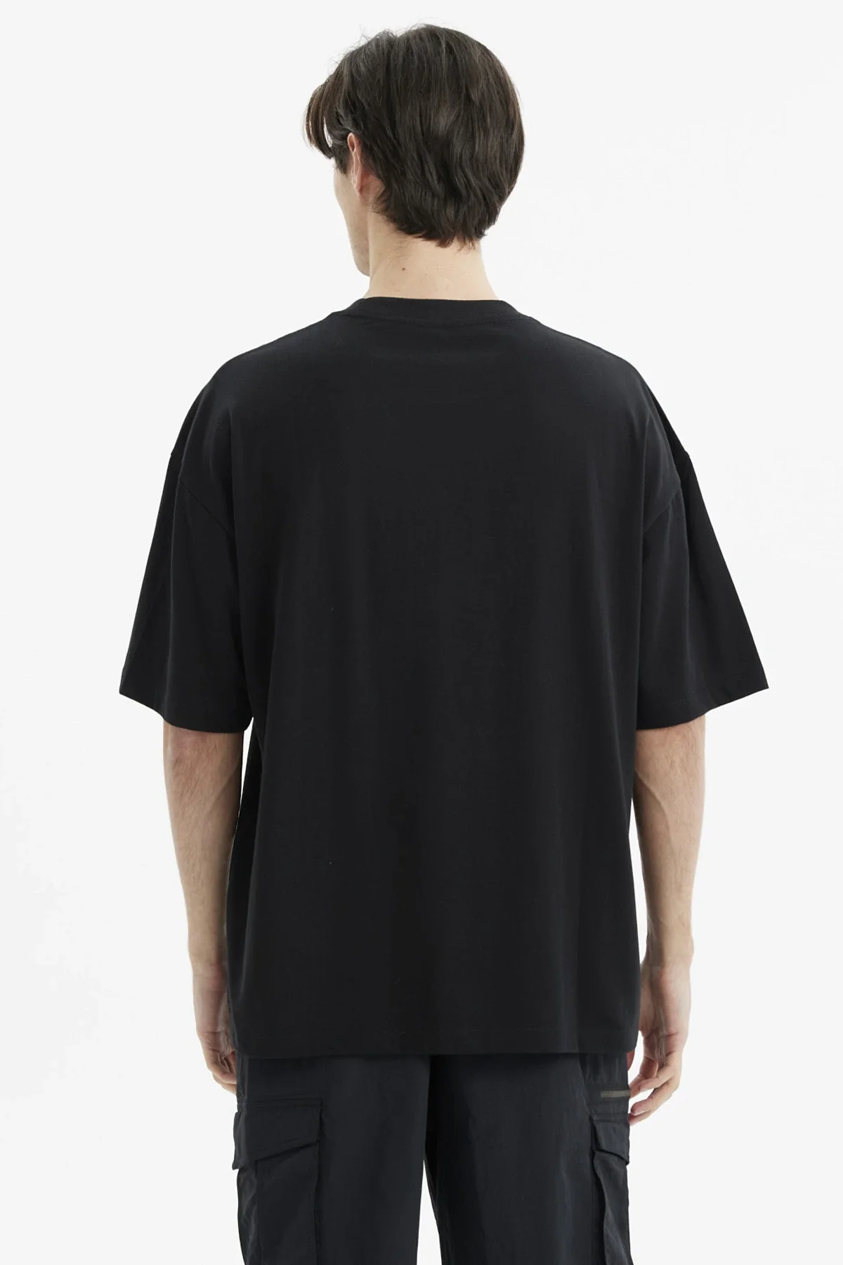 Polera Hombre Oversize Negro - Image 3