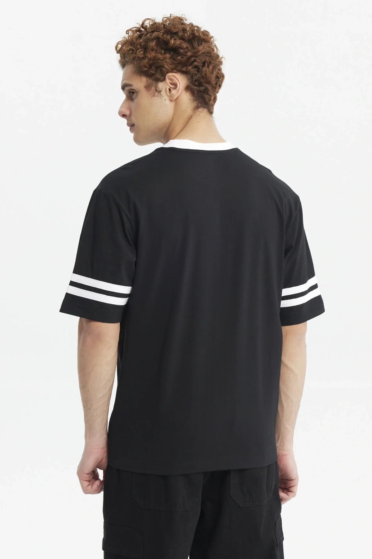 Polera Hombre Oversize Negro - Image 3