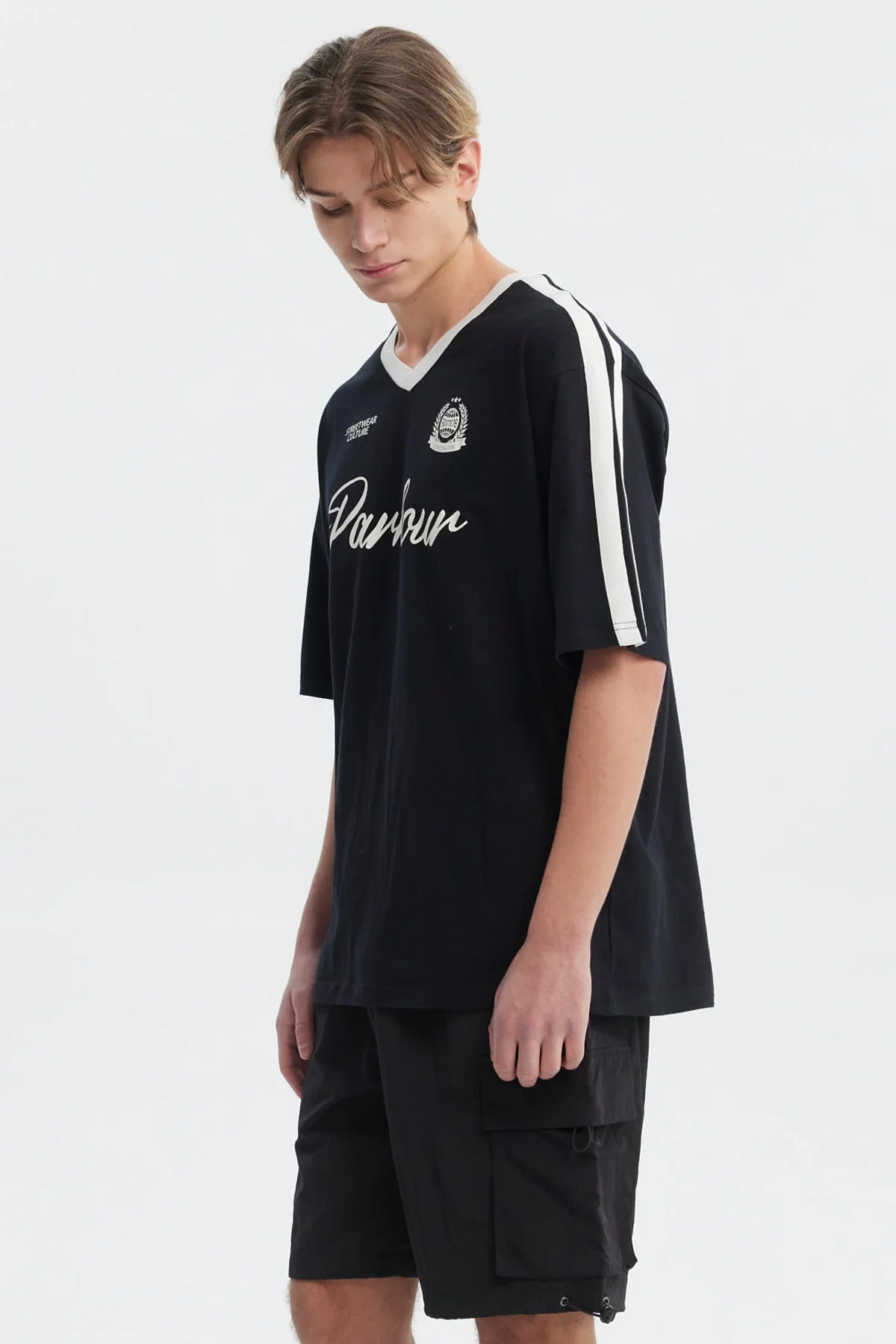 Polera Hombre Oversize Negro - Image 2