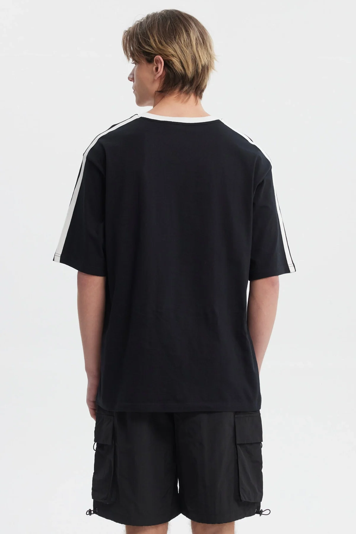 Polera Hombre Oversize Negro - Image 3