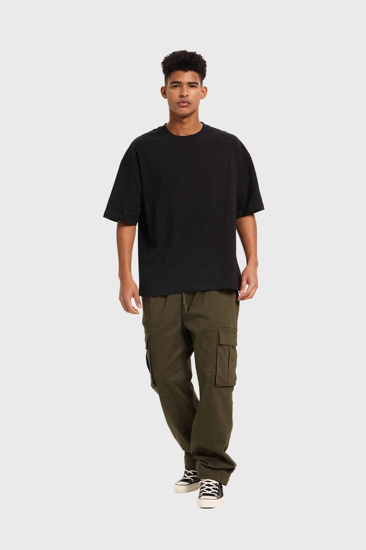 Polera Hombre Oversize Negro - Image 4